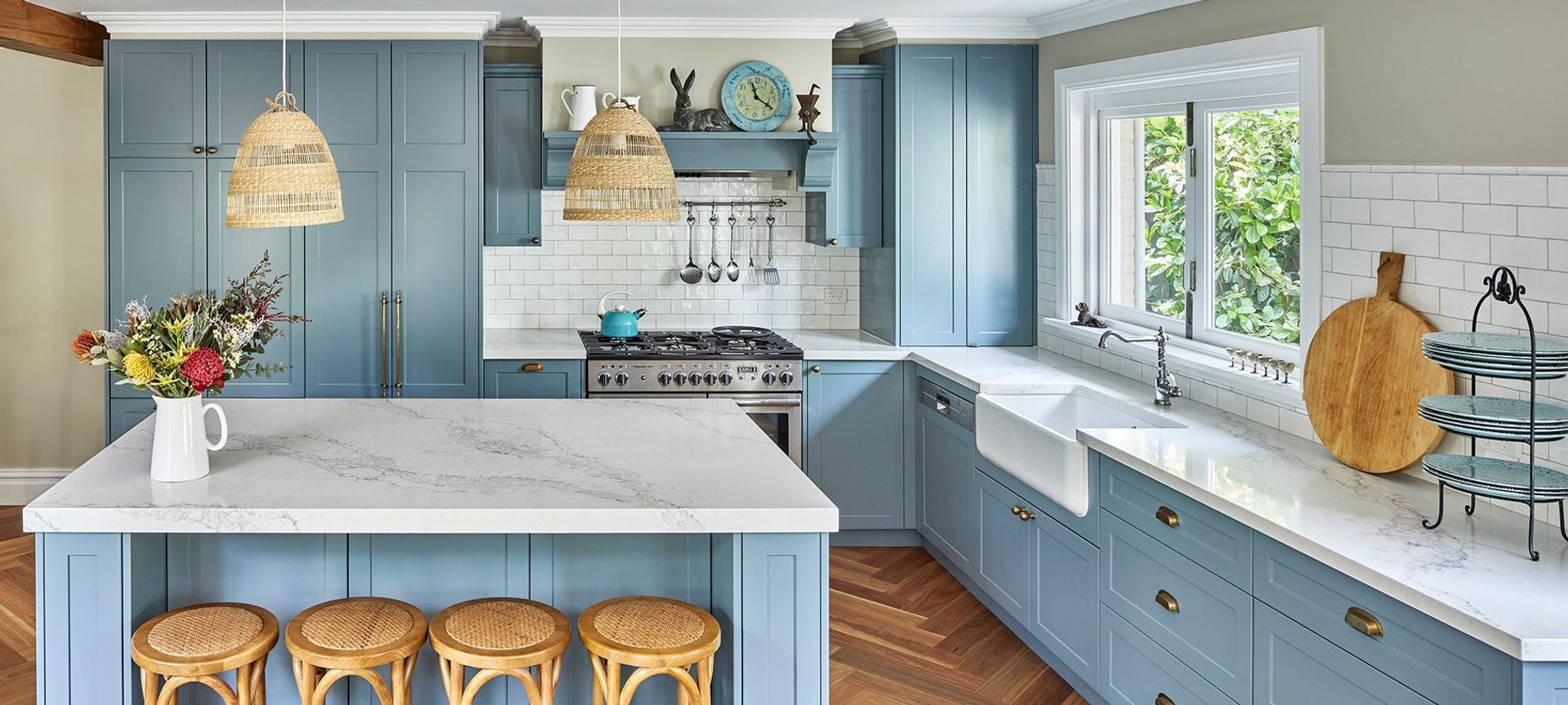 Classic Ice Blue Shaker Kitchen – Riverview banner