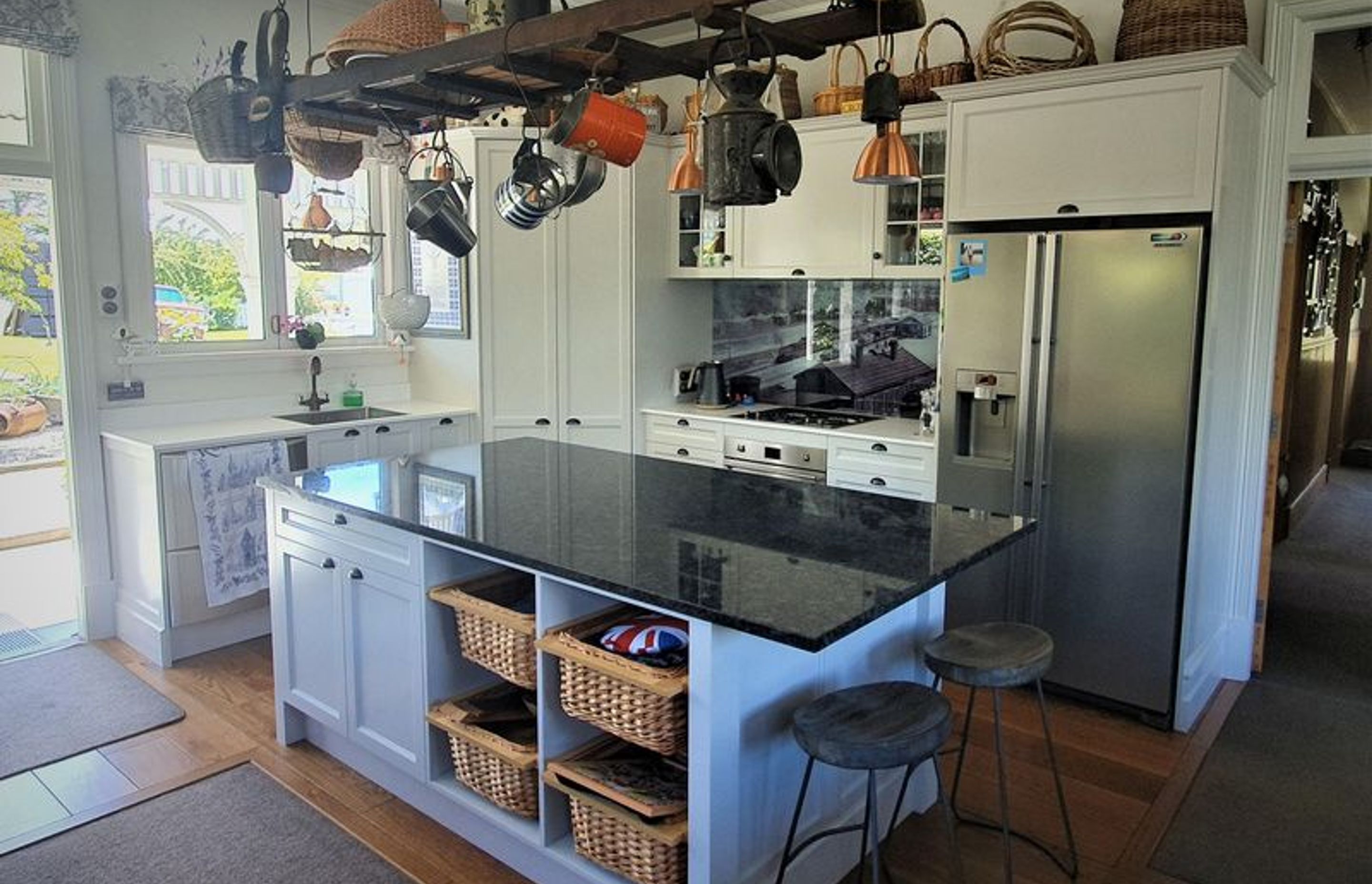 Kitchen joinery with kitchen island and breakfast bar