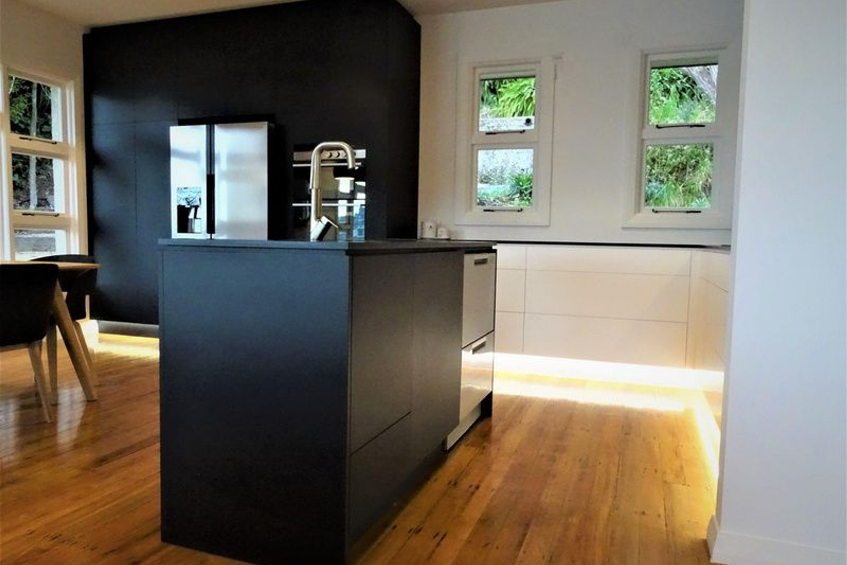 LED down lighting in the kitchen