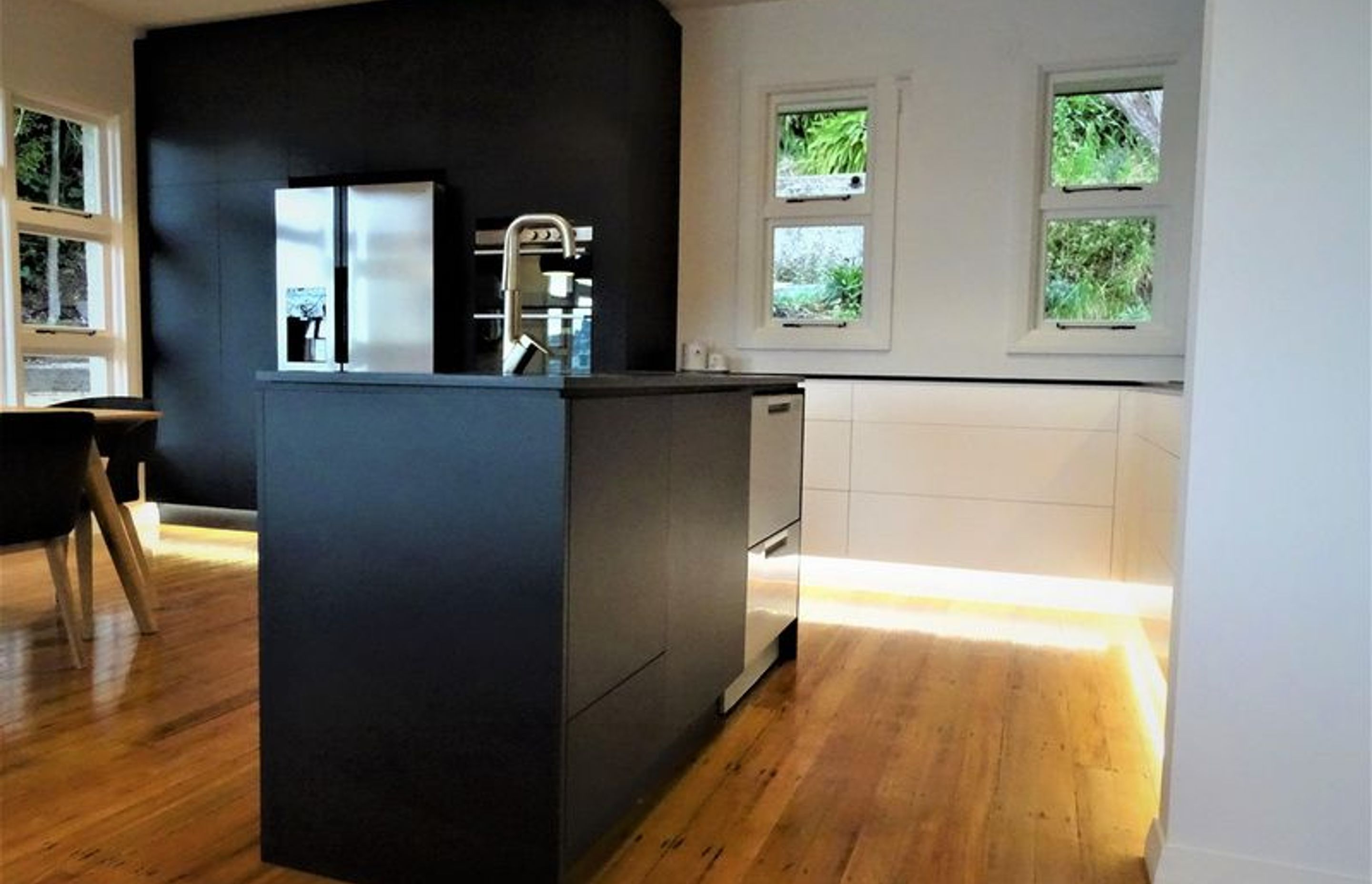LED down lighting in the kitchen