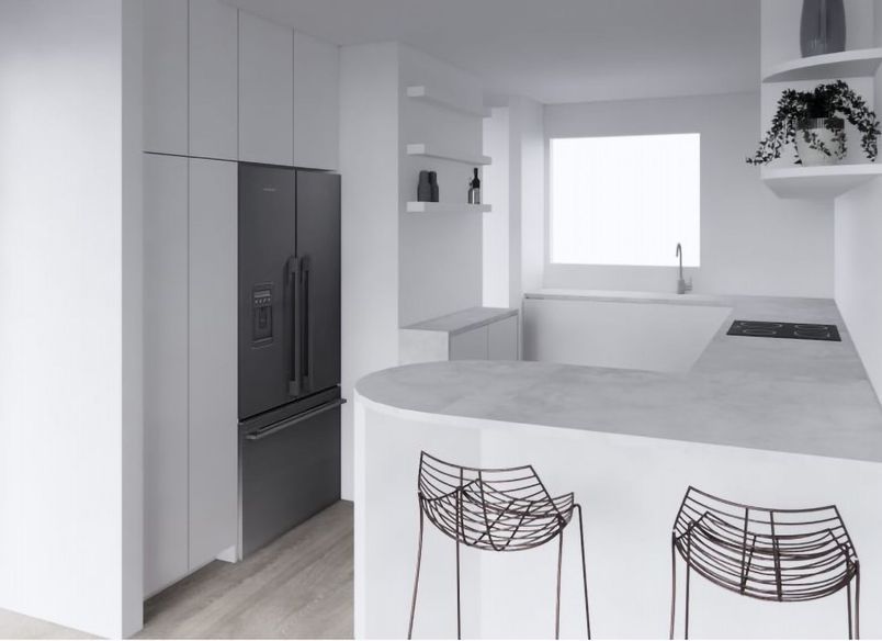 Long White Kitchen