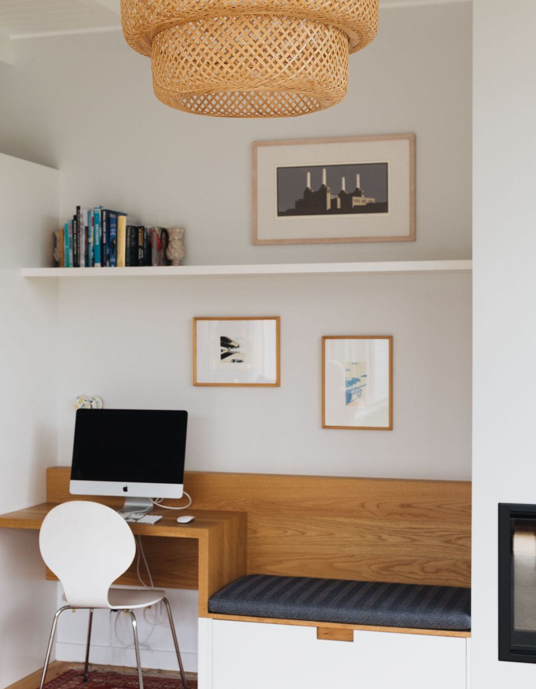 Custom desk and seating joinery design by Honour Creative.