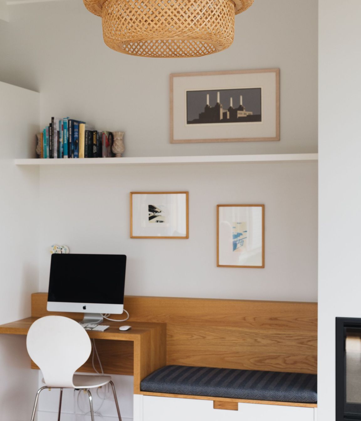 Custom desk and seating joinery design by Honour Creative.