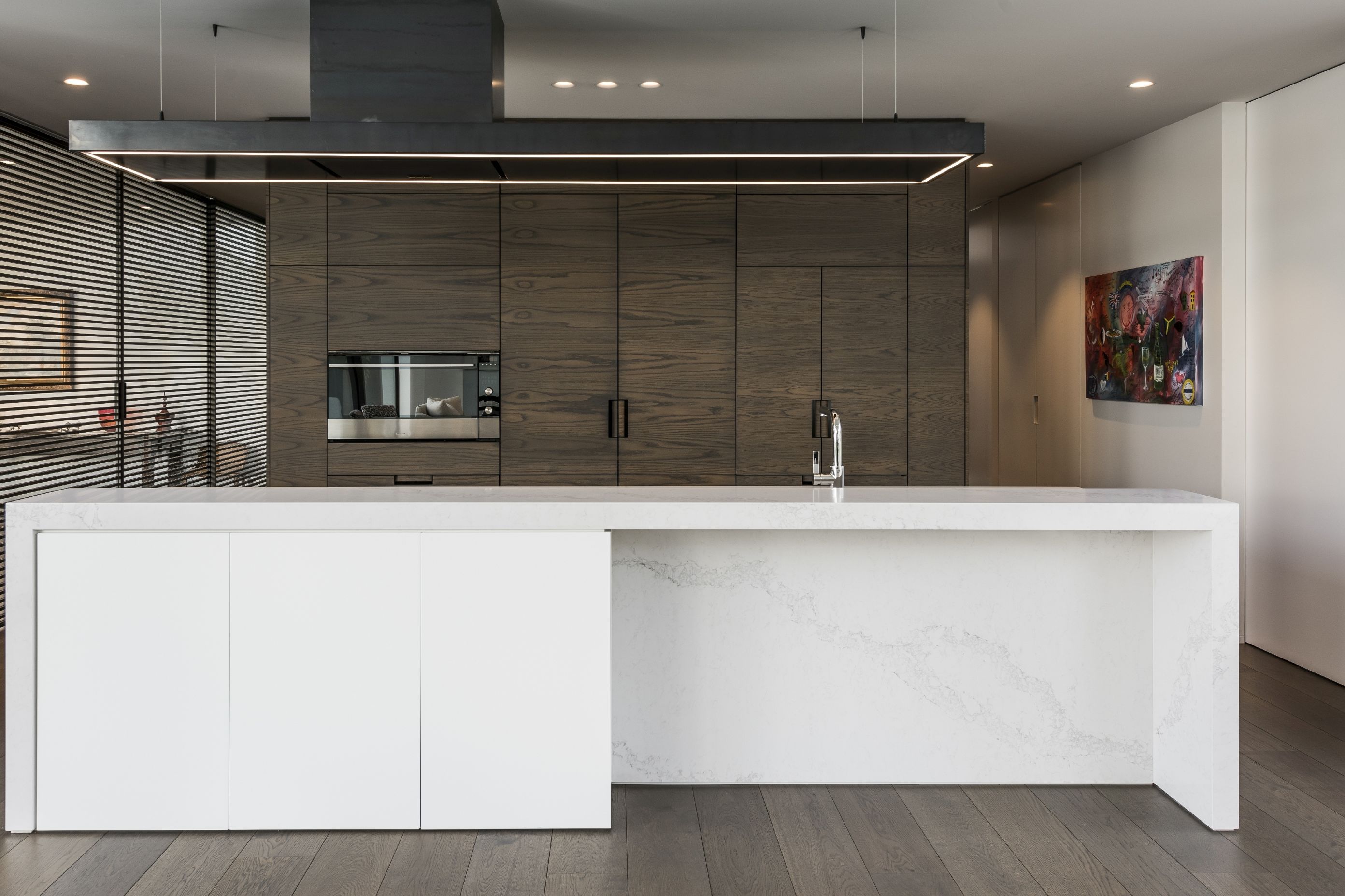 Bestwood Natural Veneer - American White Oak - Crown Cut.   Davinia Sutton, Design by Davinia