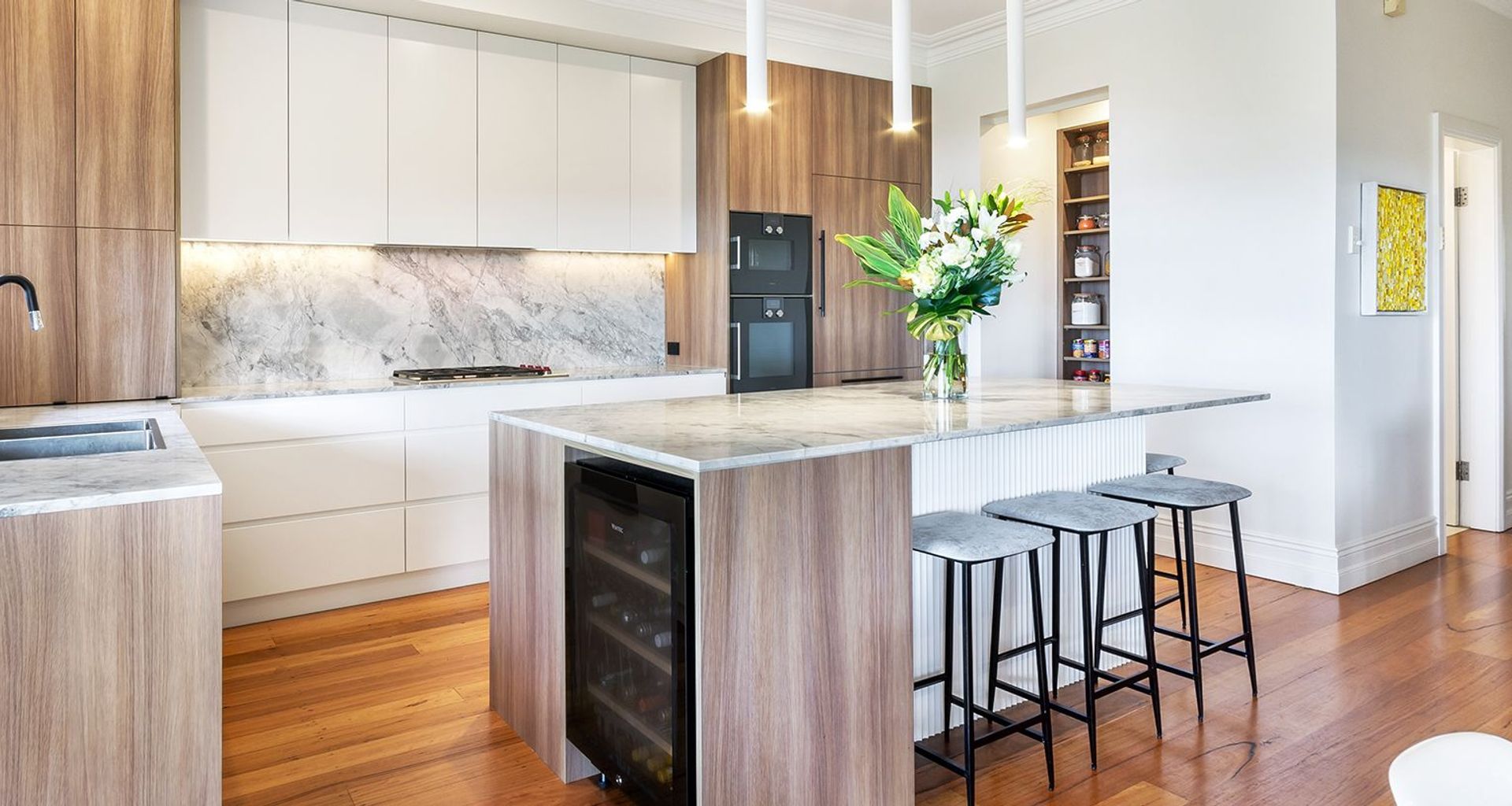 Luxury Marble & Timber Grain banner