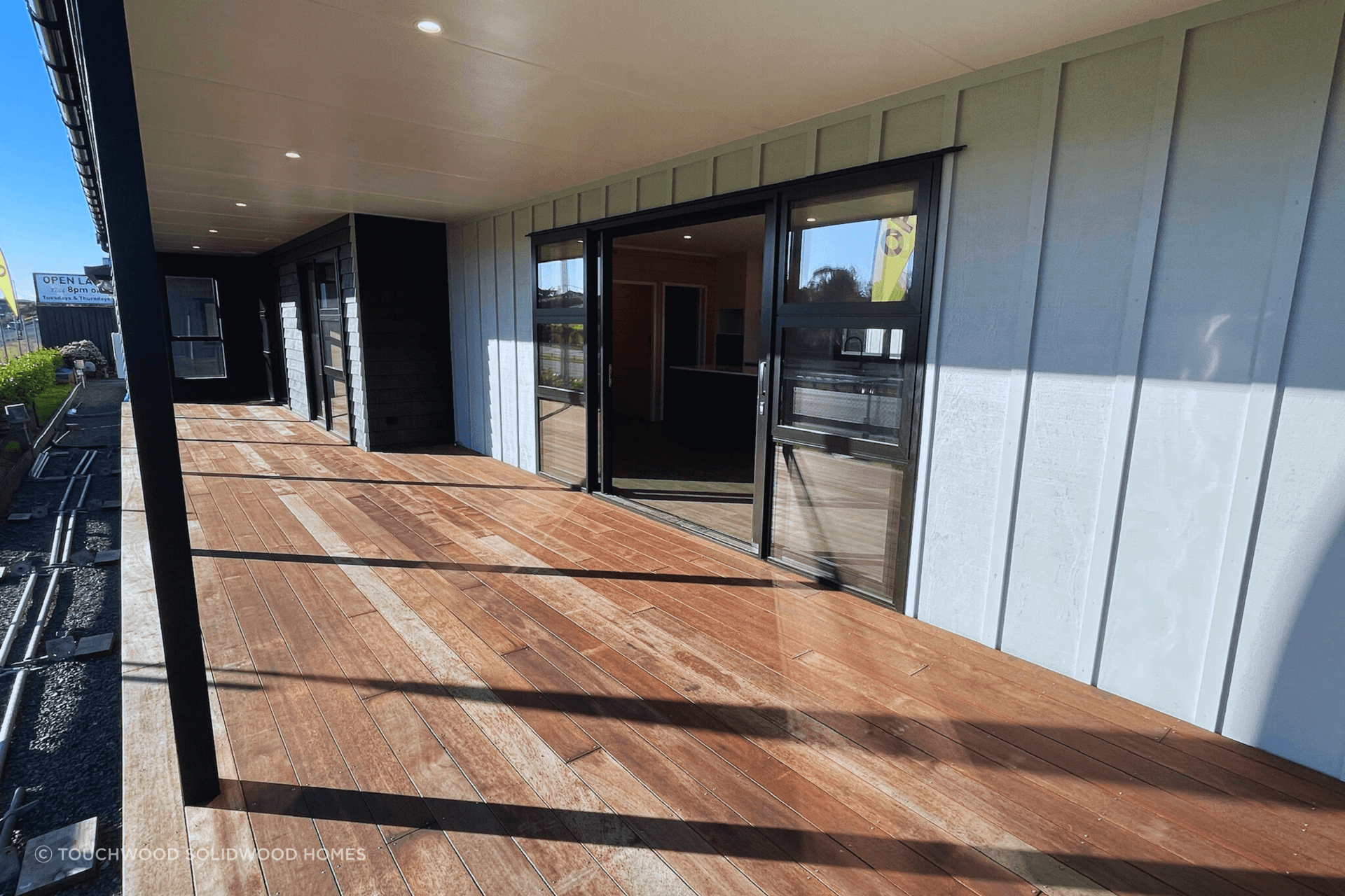 Generous Sheltered Deck Designed for Year-Round Use