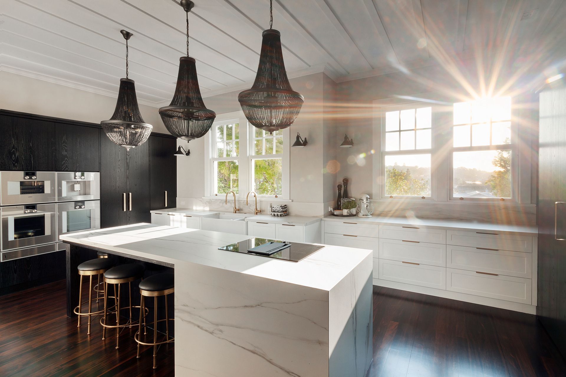 Dezignatek Thermoform Oslo profile in White Satin, Prime Panels Veneer, Designed by Yellowfox, Built by Marton Lee Furniture