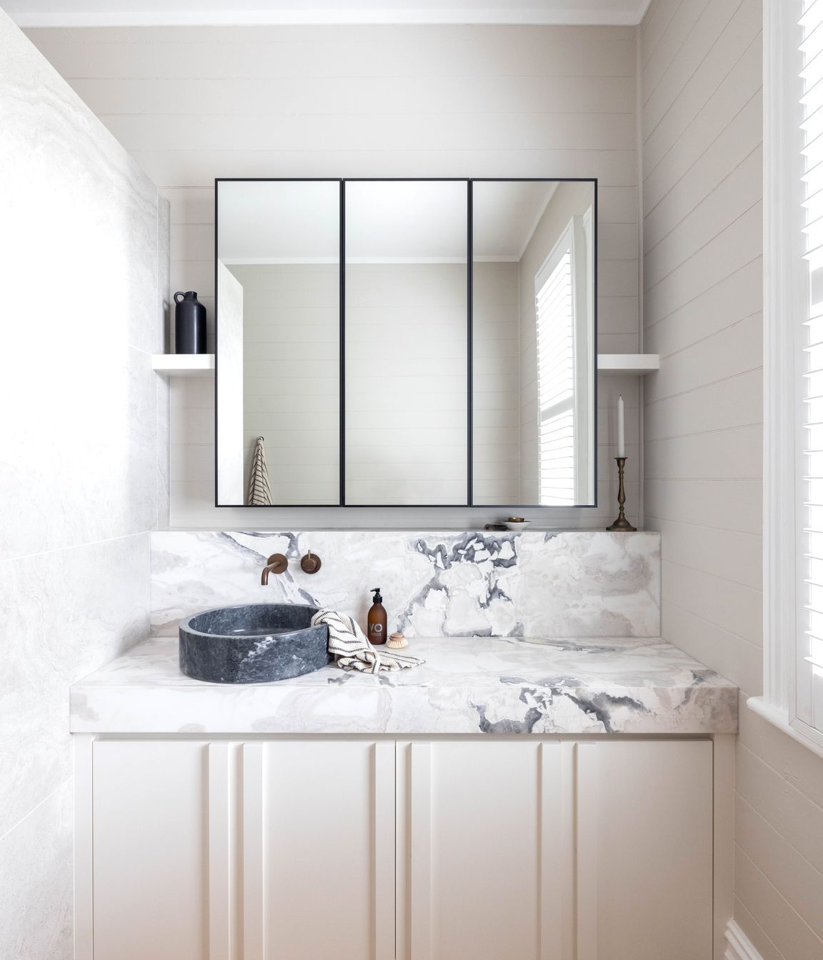 Prime Melamine, Quarter Thorndon Cream. Design by Michael Murray Studio.