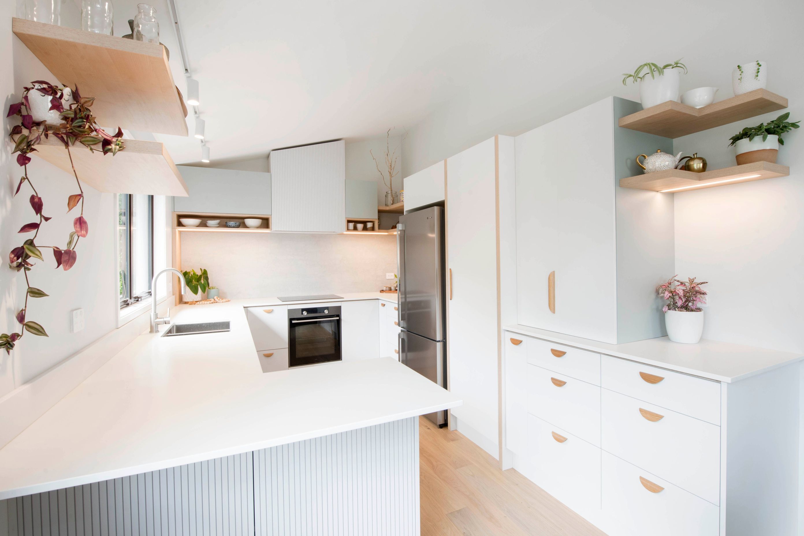 Prime Melamine, Concrete &amp; Prime Stone, Golden Bay Honed. Designed by Fiona Vidar, Cooper Webley.