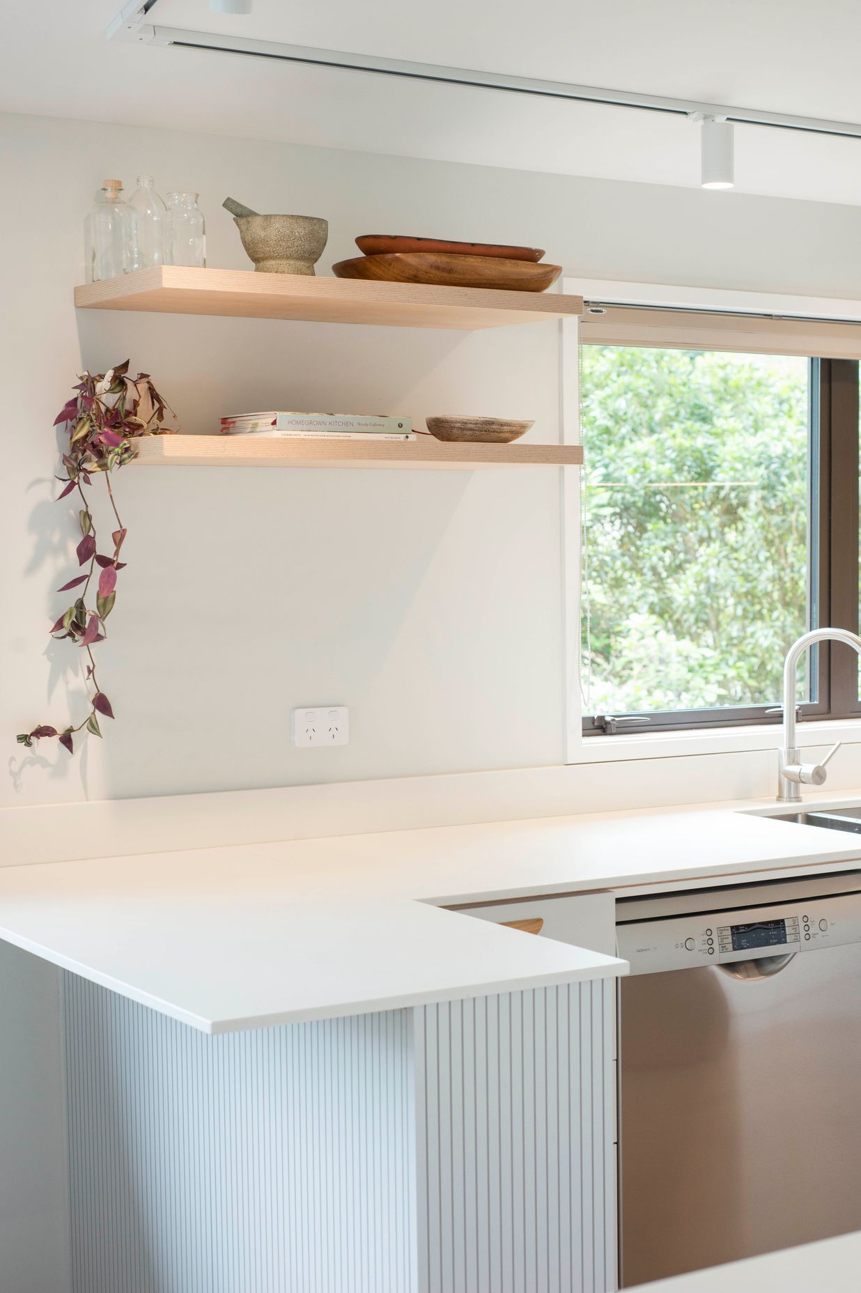 Prime Melamine, Concrete & Prime Stone, Golden Bay Honed. Designed by Fiona Vidar, Cooper Webley.