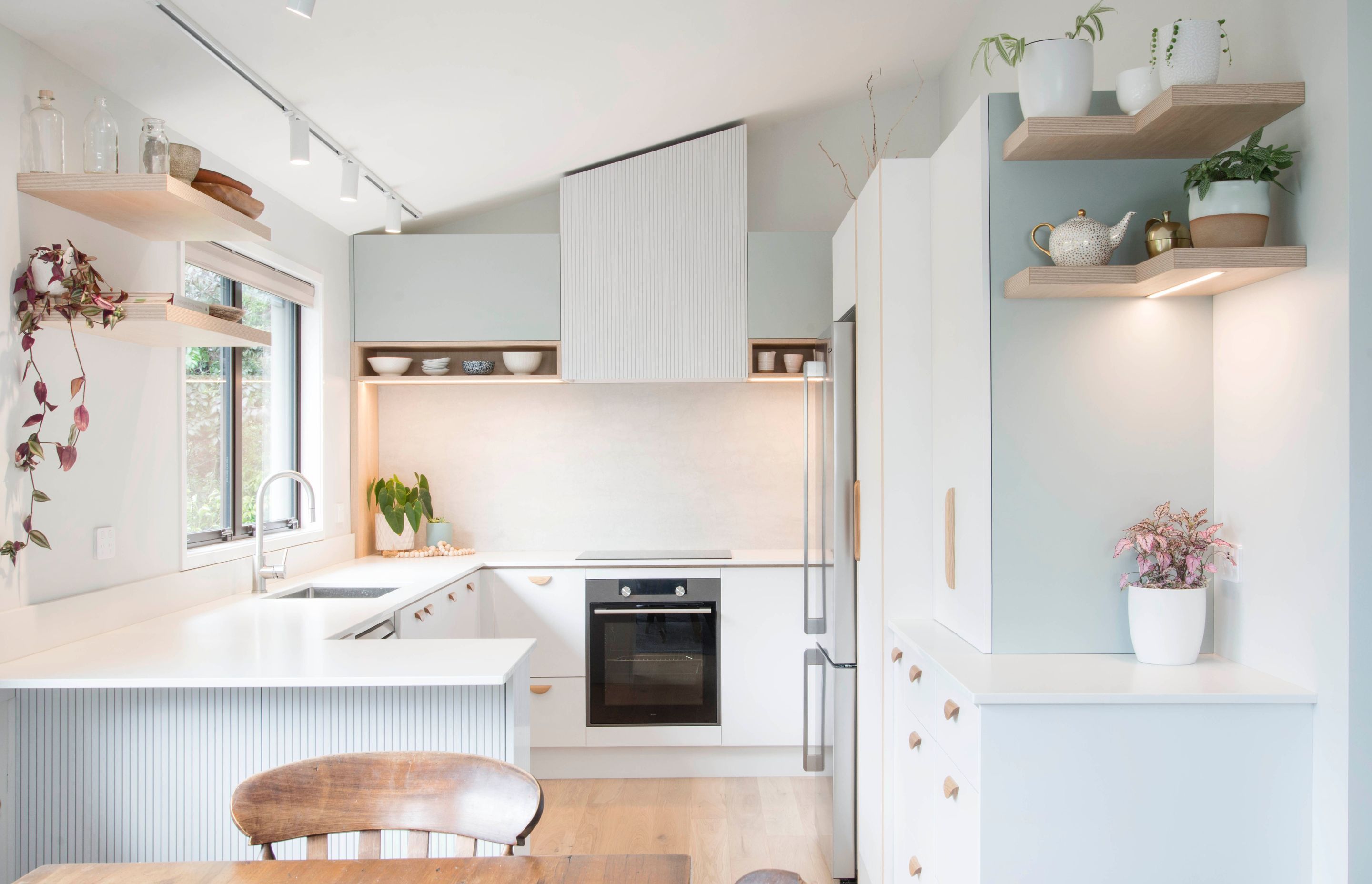 Prime Melamine, Concrete & Prime Stone, Golden Bay Honed. Designed by Fiona Vidar, Cooper Webley.