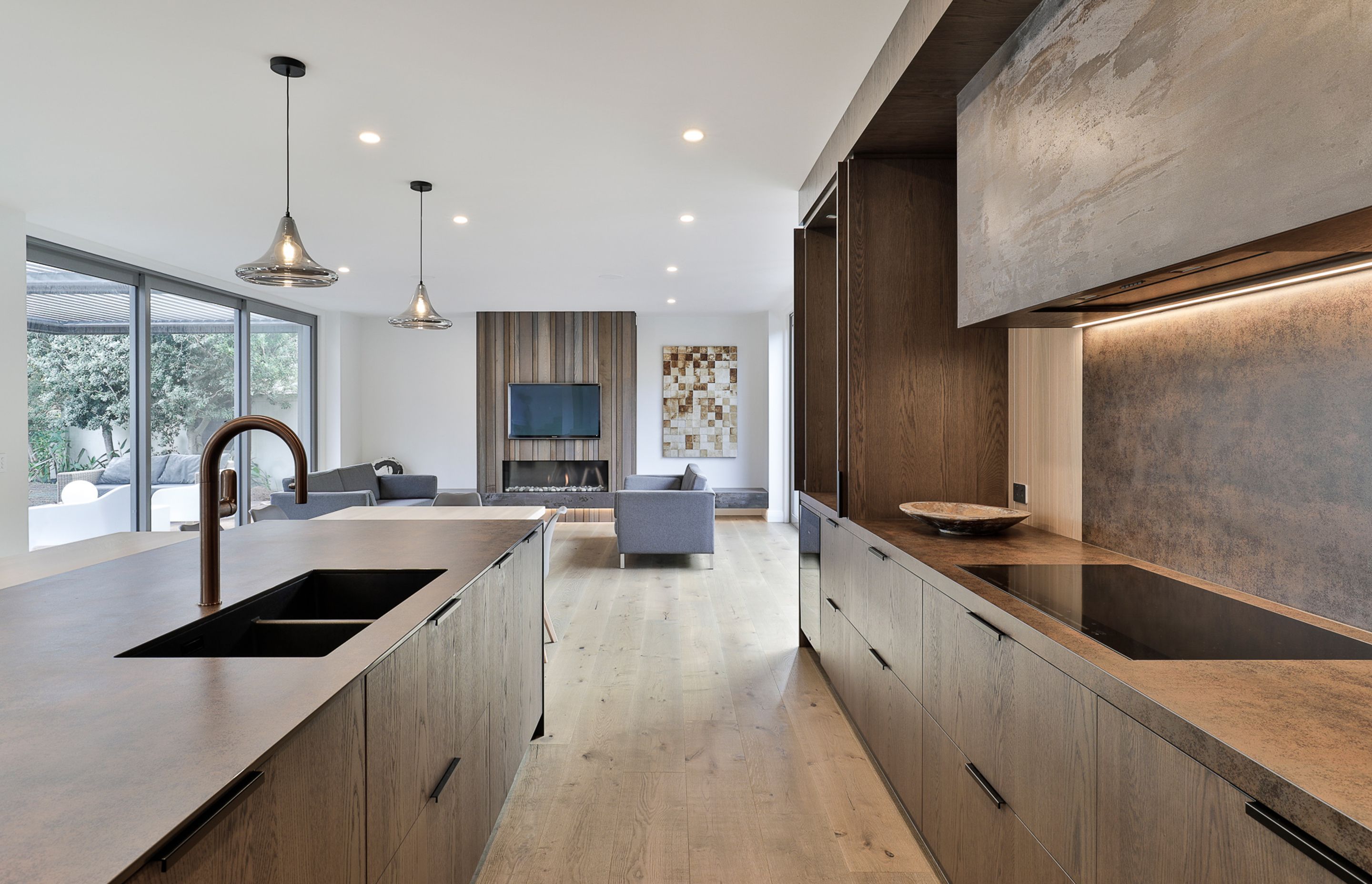 Prime Toitū Veneer, Toitū American White Oak. Design by Gunnar Friese, Hewe Kitchens and Interiors. Photography by Jamie Cobel.