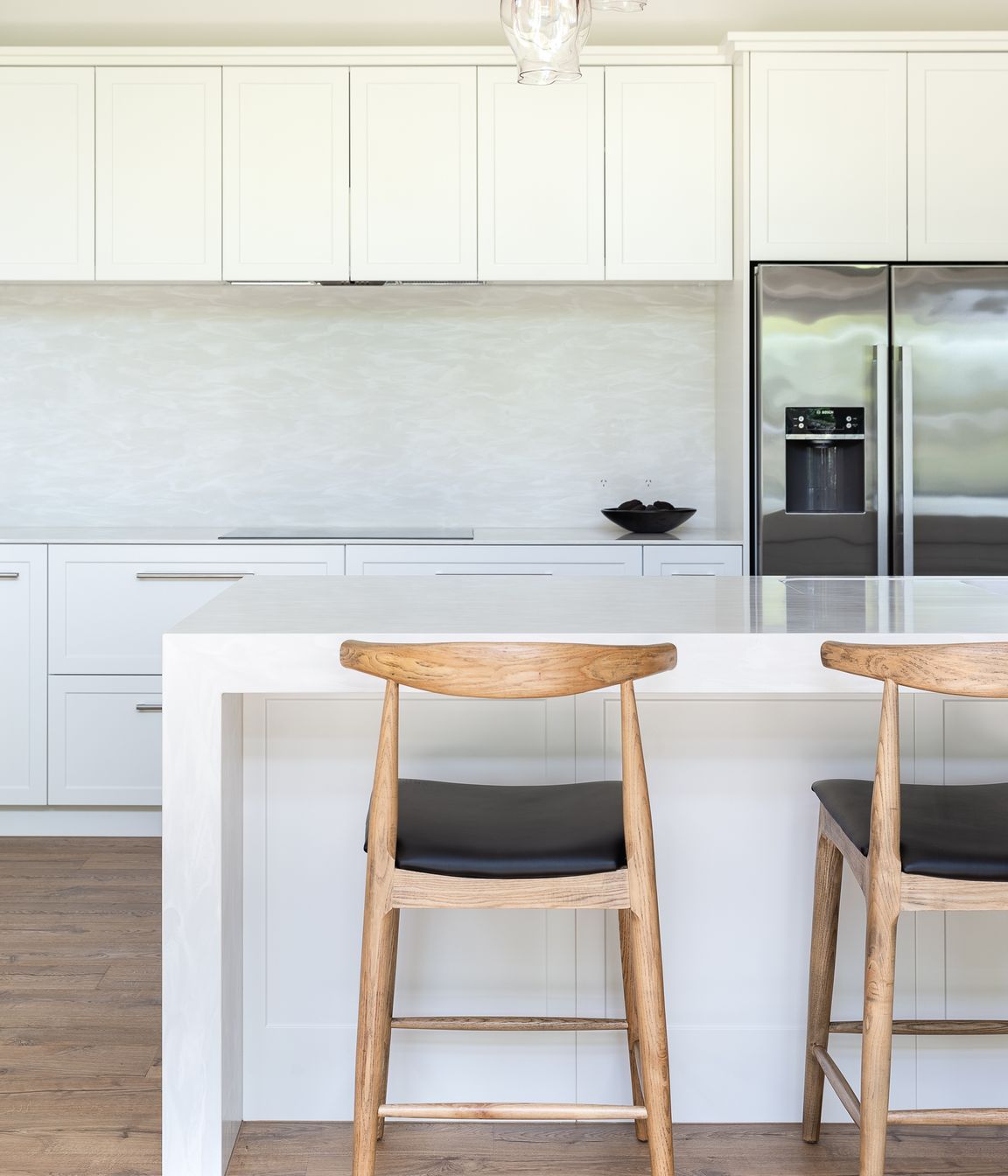 Dezignatek Thermoform Ronda profile in White Satin, Designed by Annika Rowson, Rowson Kitchens