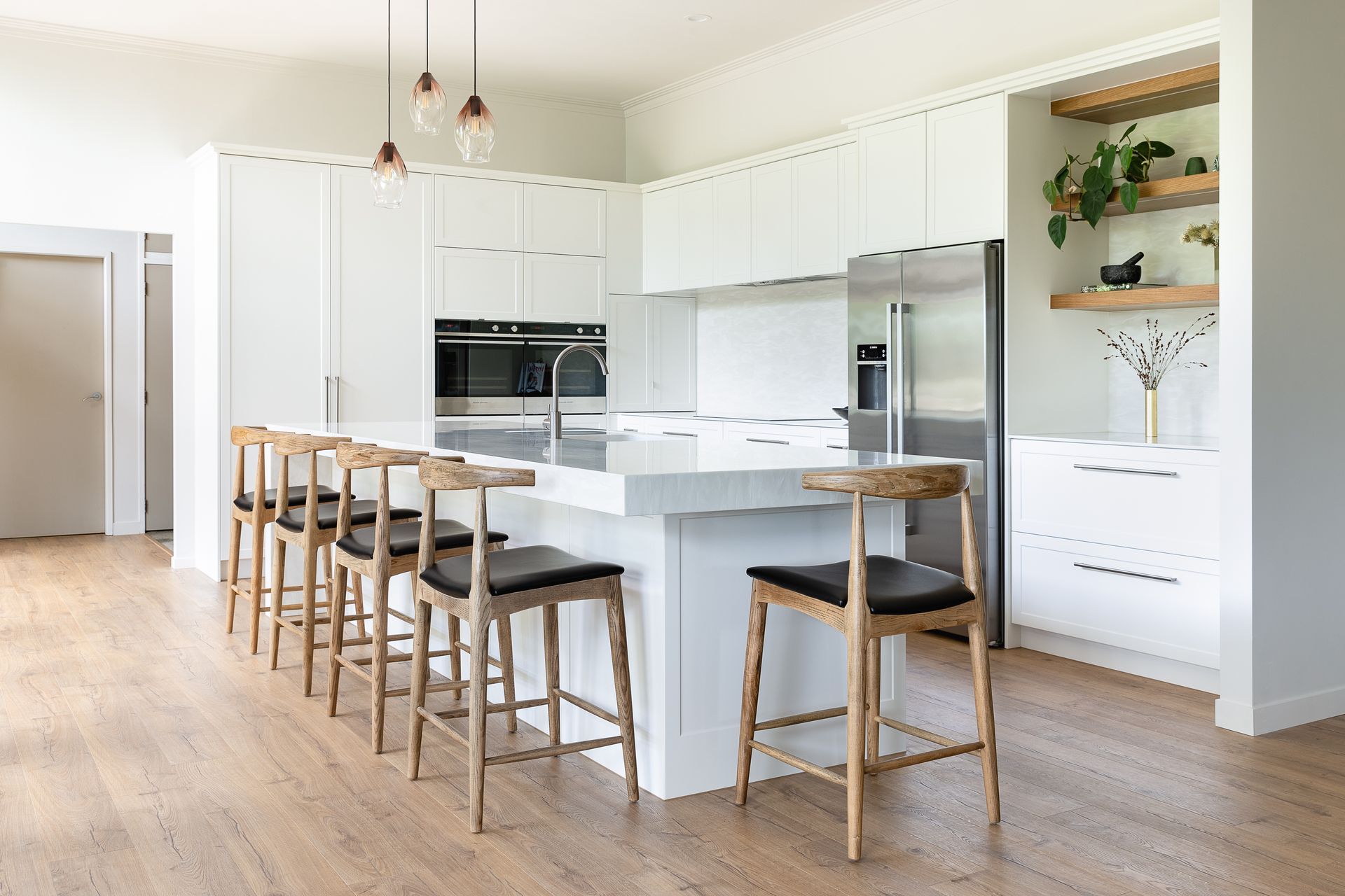 Dezignatek Thermoform Ronda profile in White Satin, Designed by Annika Rowson, Rowson Kitchens