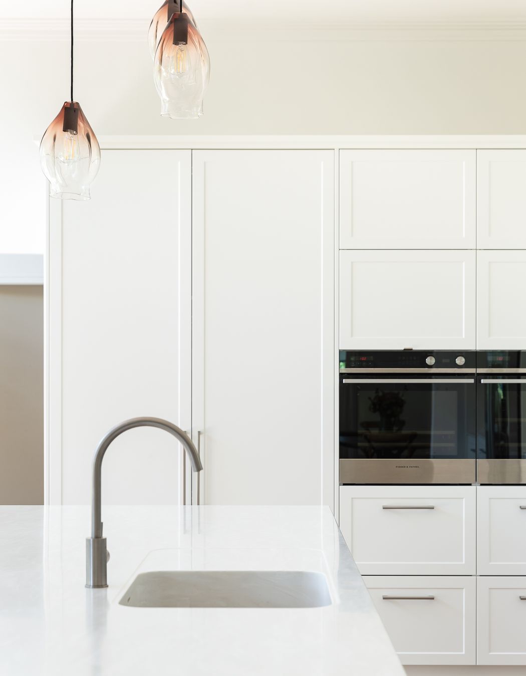Dezignatek Thermoform Ronda profile in White Satin, Designed by Annika Rowson, Rowson Kitchens