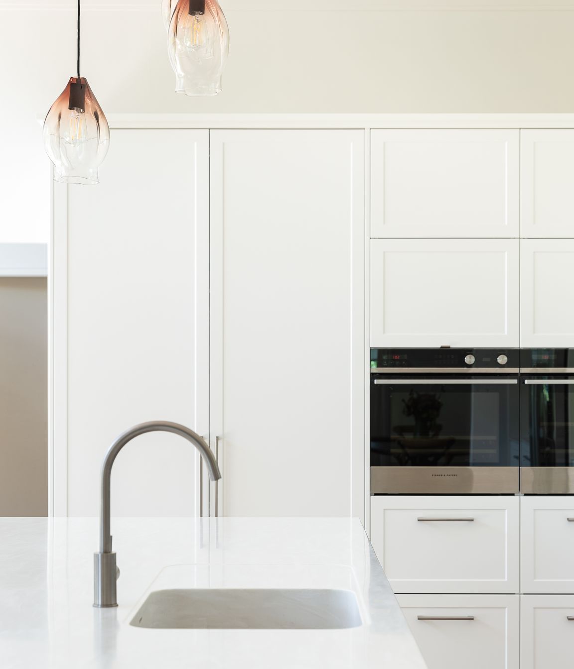 Dezignatek Thermoform Ronda profile in White Satin, Designed by Annika Rowson, Rowson Kitchens