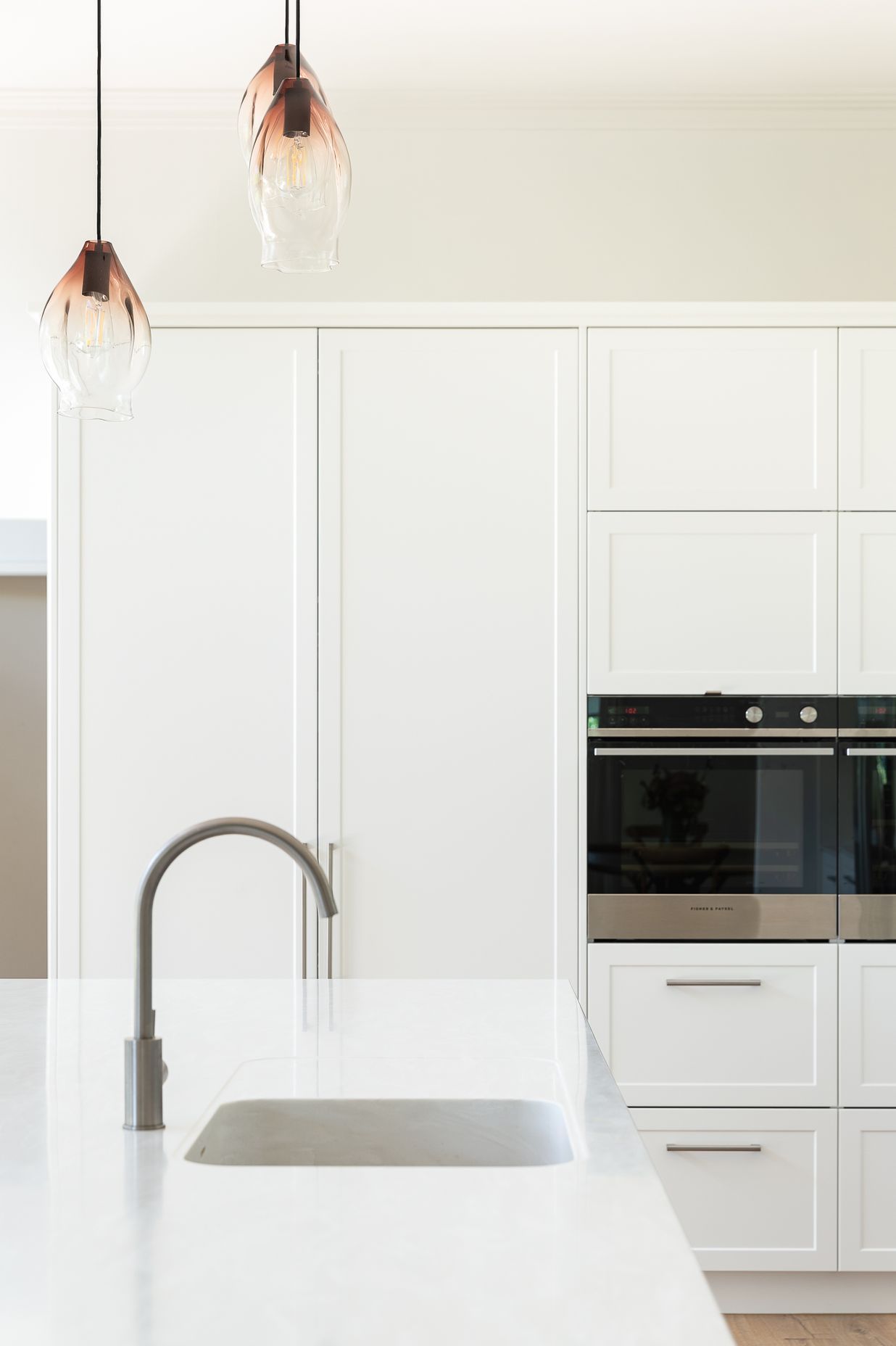 Dezignatek Thermoform Ronda profile in White Satin, Designed by Annika Rowson, Rowson Kitchens