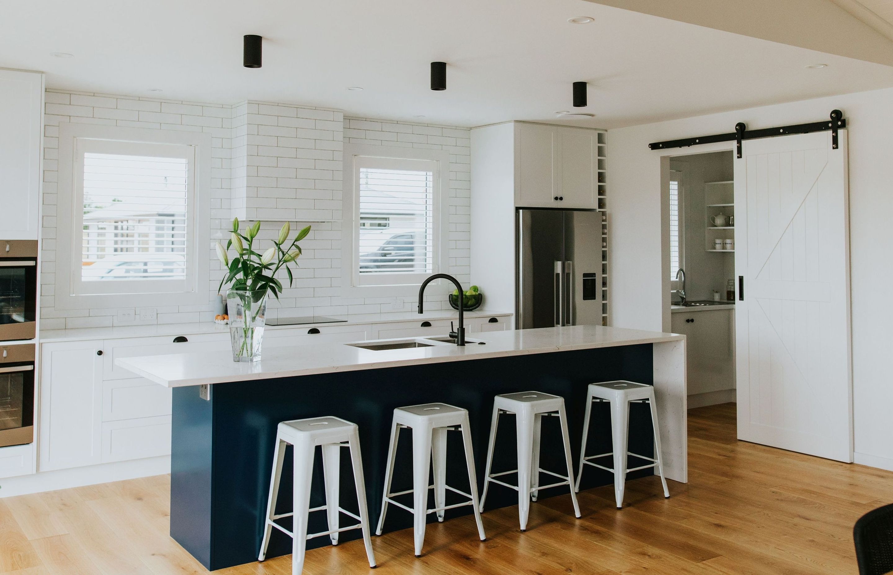 Sleek White Kitchen