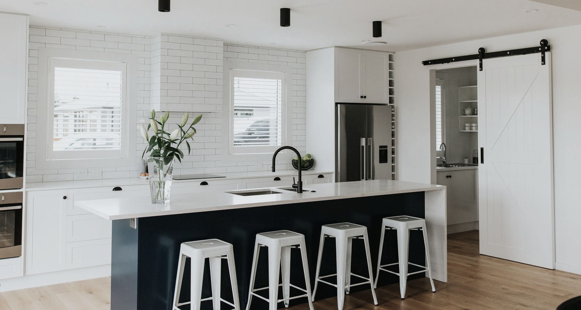 Sleek White Kitchen banner
