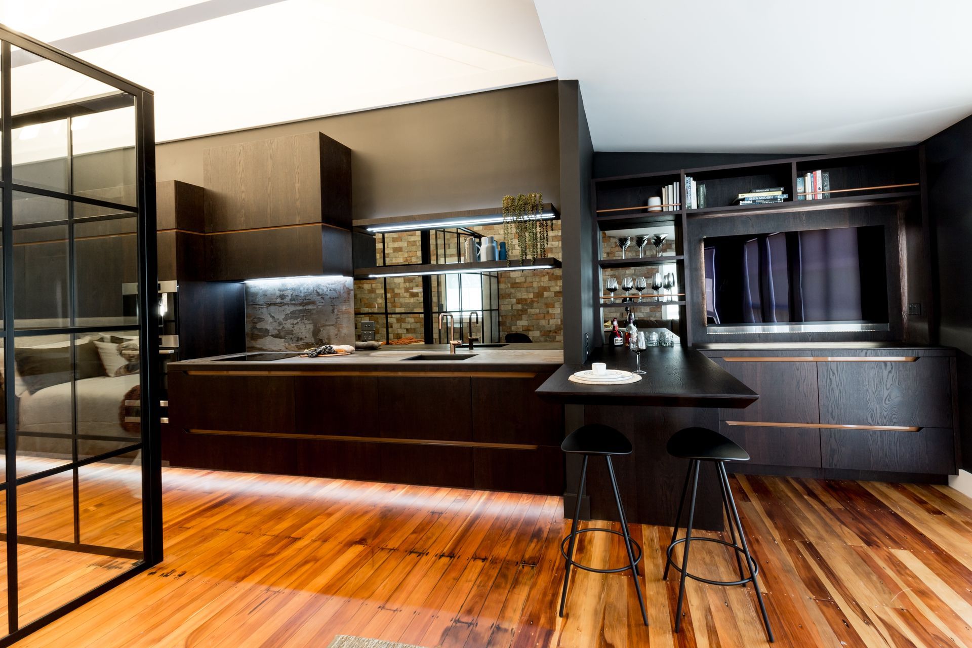 “New York” inspired kitchen showing symbiosis between functionality and design