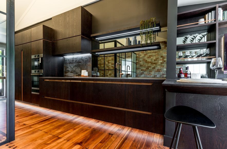 “New York” inspired kitchen showing symbiosis between functionality and design