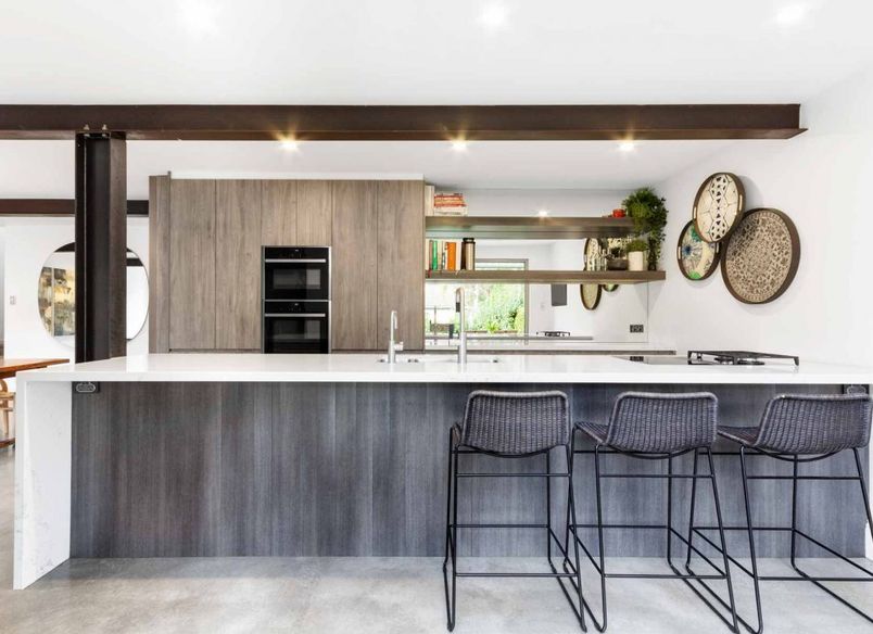 Rustic Timber Grain Kitchen Design