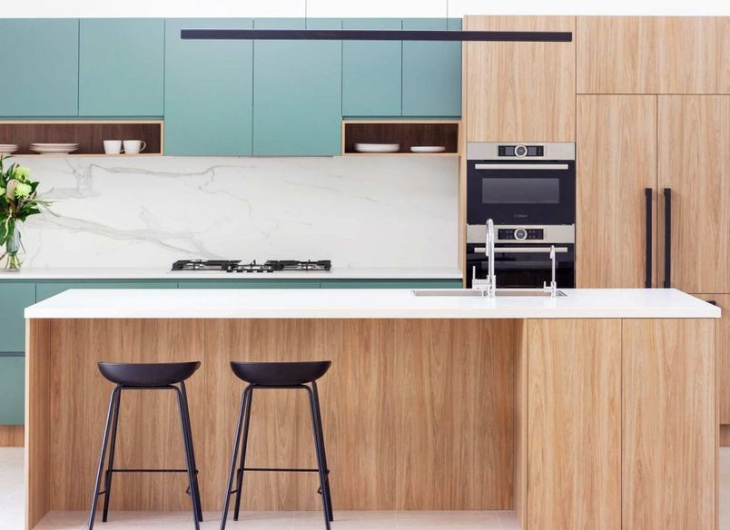 Modern Timber Grain Kitchen, Gladesville