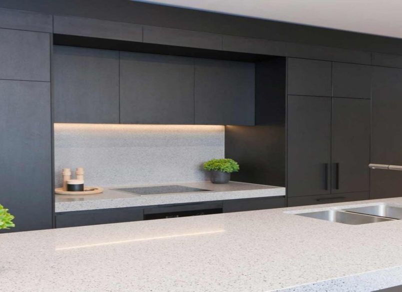 Matte Black Timber Kitchen