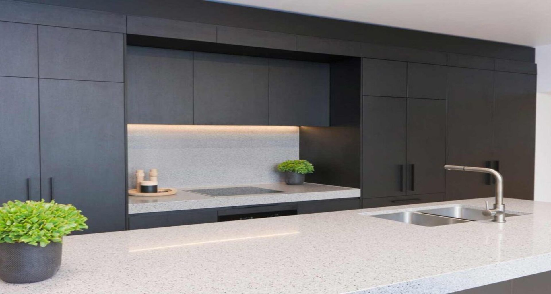 Matte Black Timber Kitchen banner