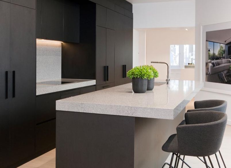 Matte Black Timber Kitchen