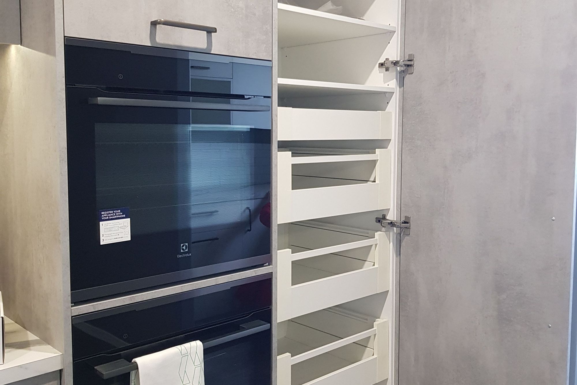 Ritma Pantry Kit - 5 Soft Close Drawers on Soft Close Runners - Very Space Efficient Storage