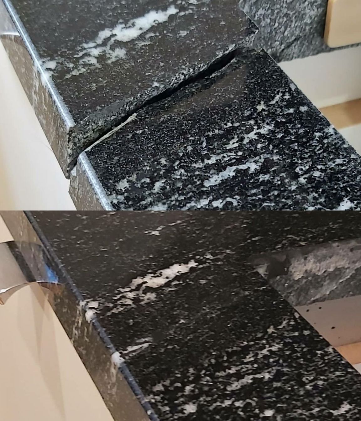 Granite hob rail crack repair