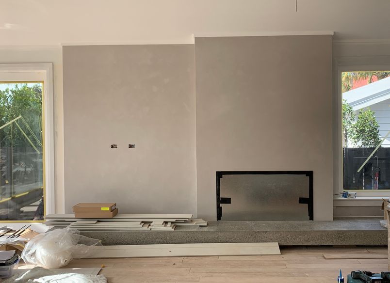 Fireplace & Splashback - Venetian plaster