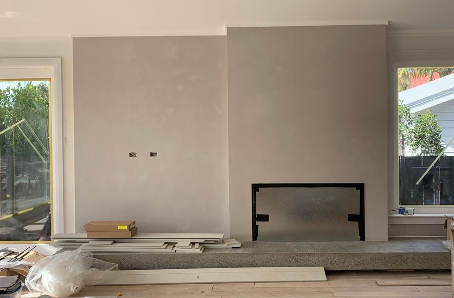 Fireplace & Splashback - Venetian plaster