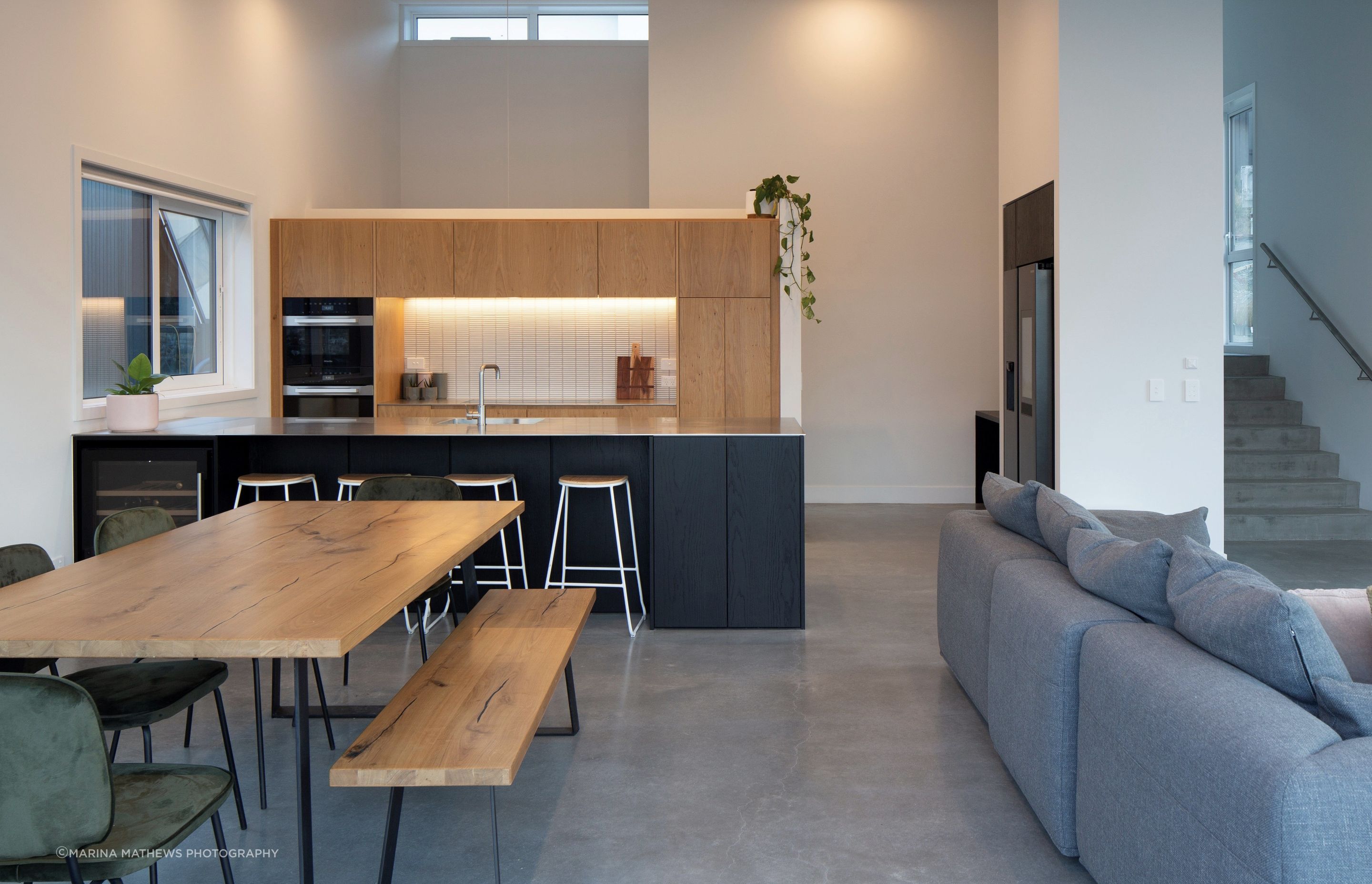 Bespoke oak veneer kitchen joinery