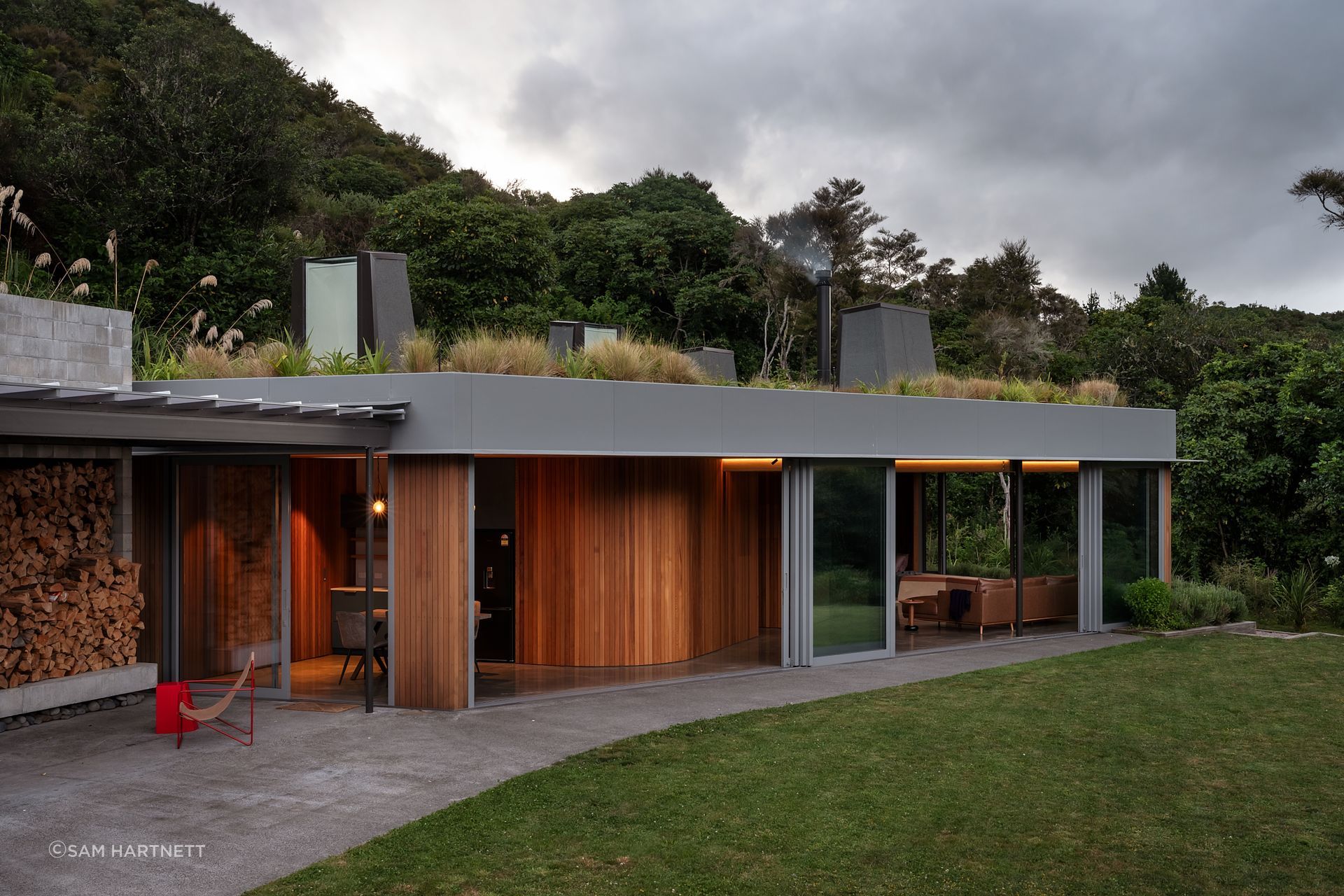Exterior Cedar Detail & Light Stalks