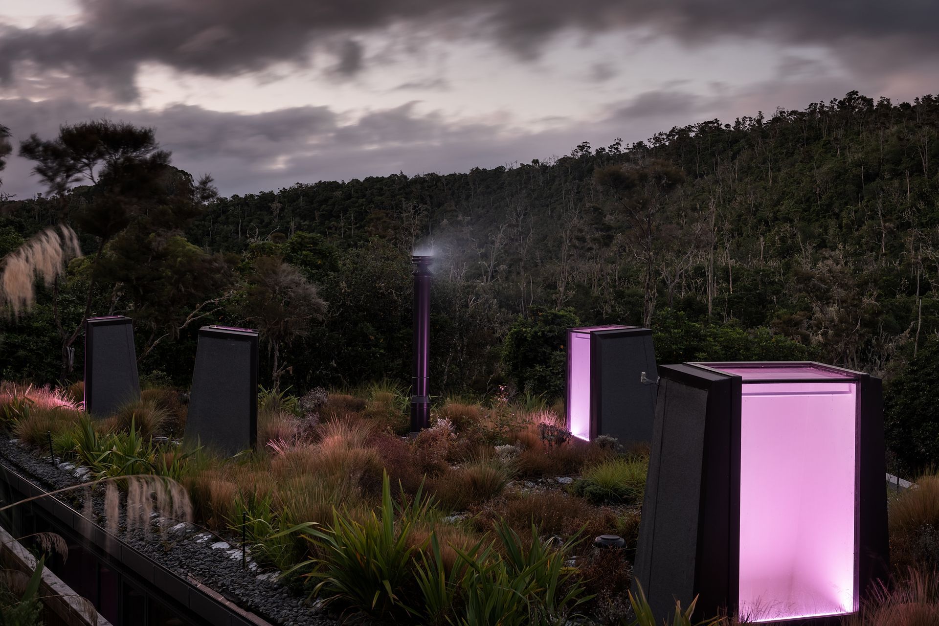 Custom Light Stalks &amp; Green Roof