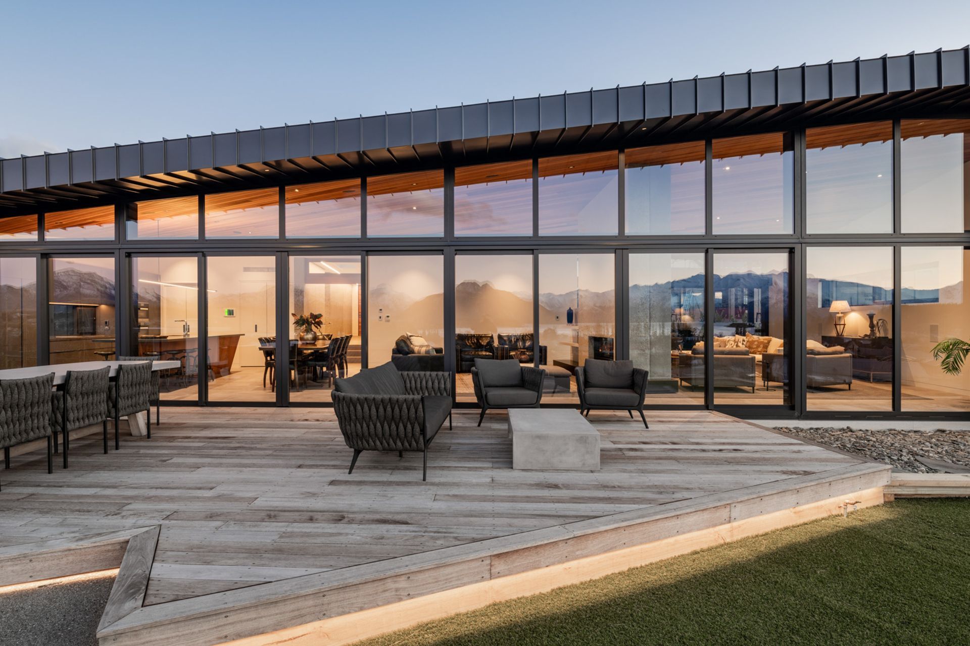 Outdoor living at the back of the house is great for days when the wind is low.