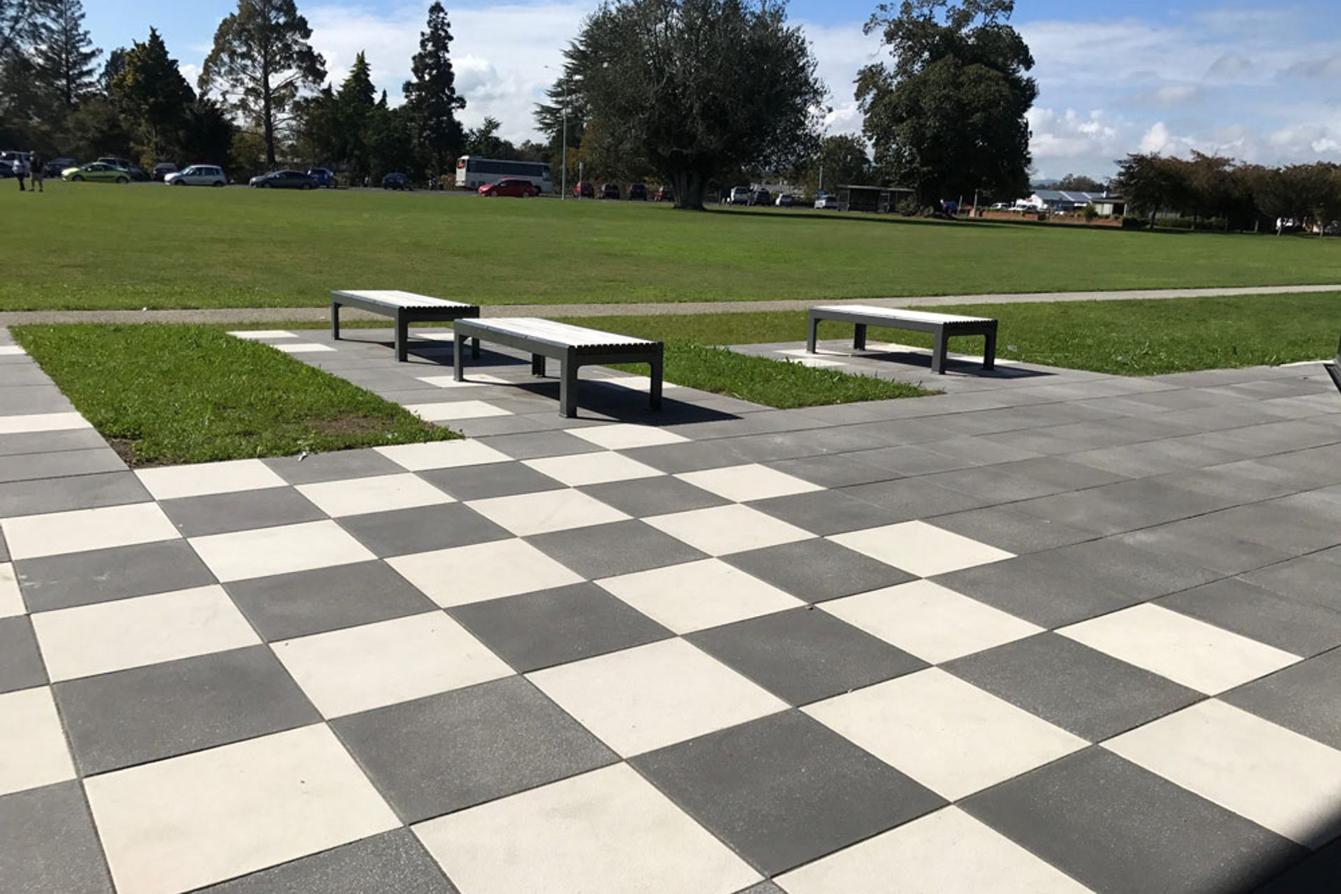 Te Awamutu Library utilises White Terrazzo pavers