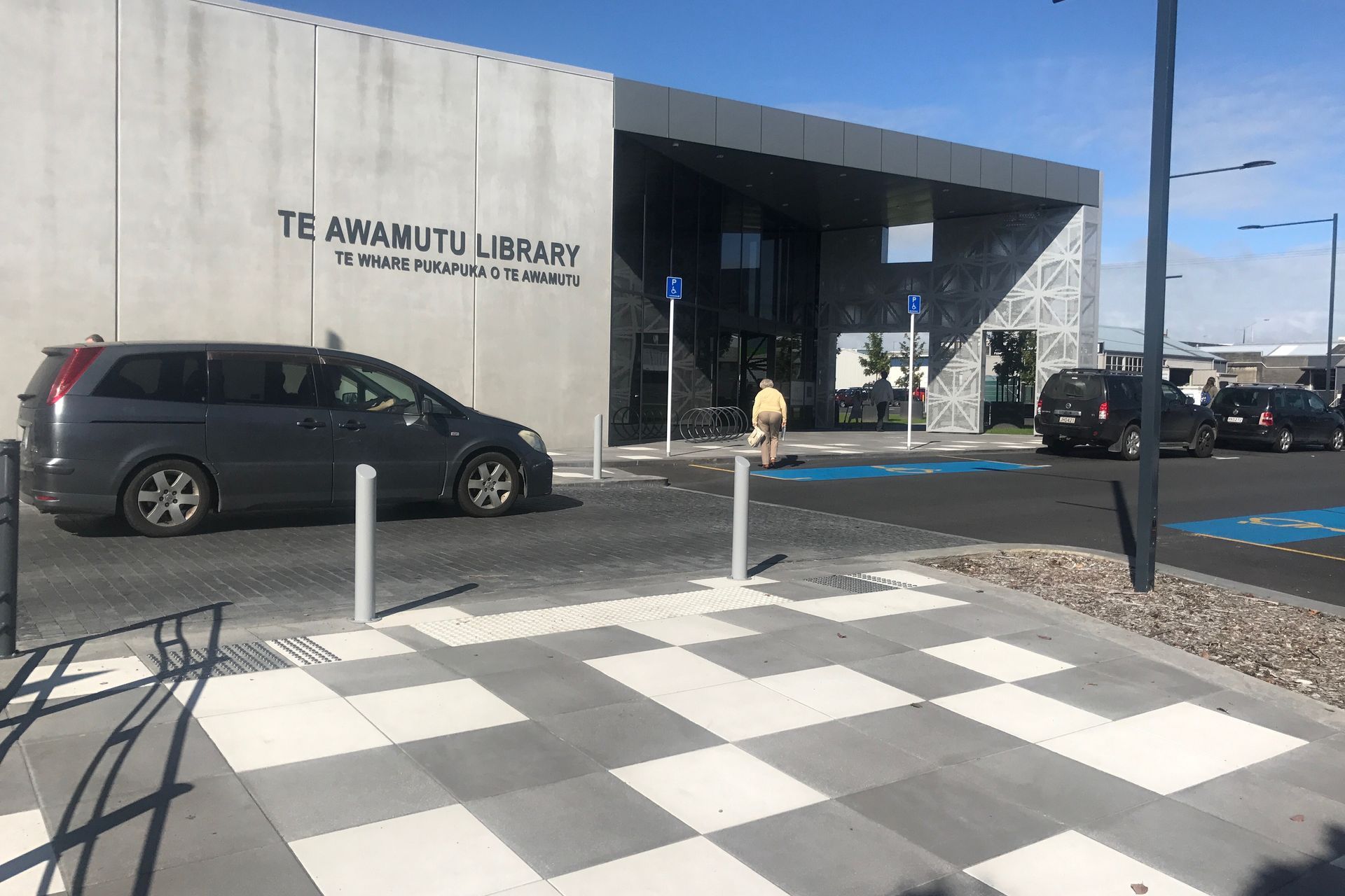 Te Awamutu Library utilises White Terrazzo pavers