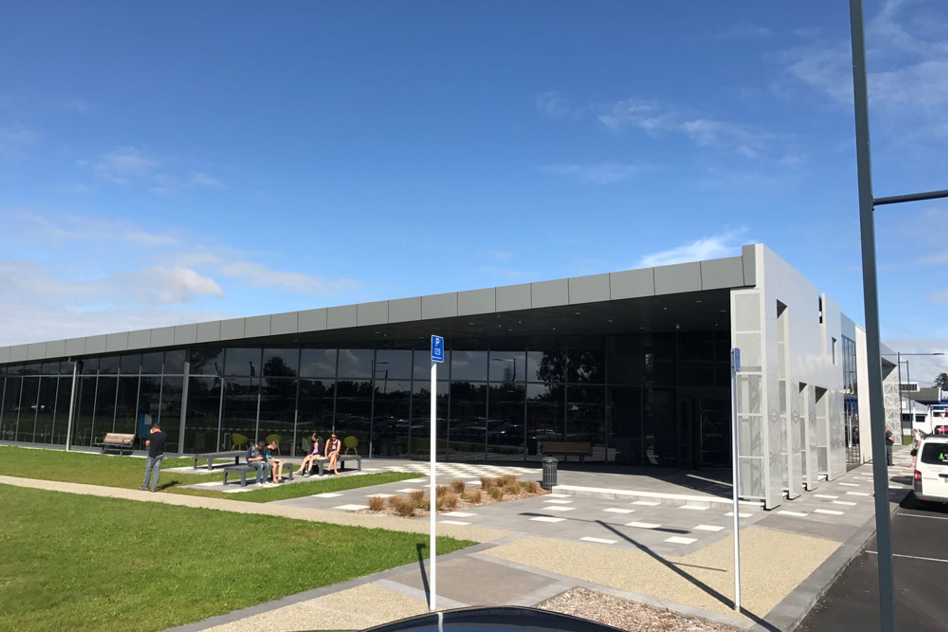 Te Awamutu Library utilises White Terrazzo pavers