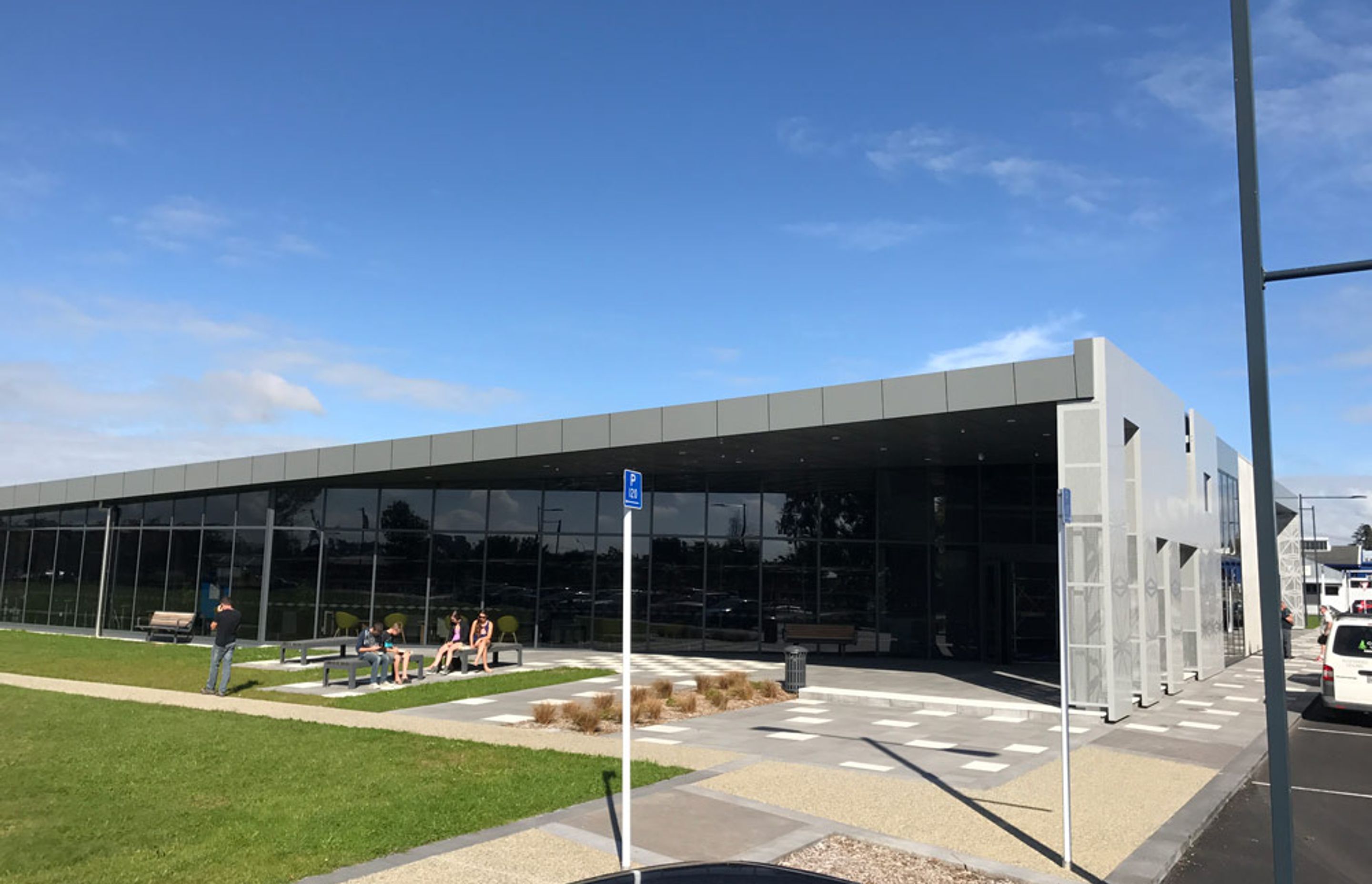 Te Awamutu Library utilises White Terrazzo pavers