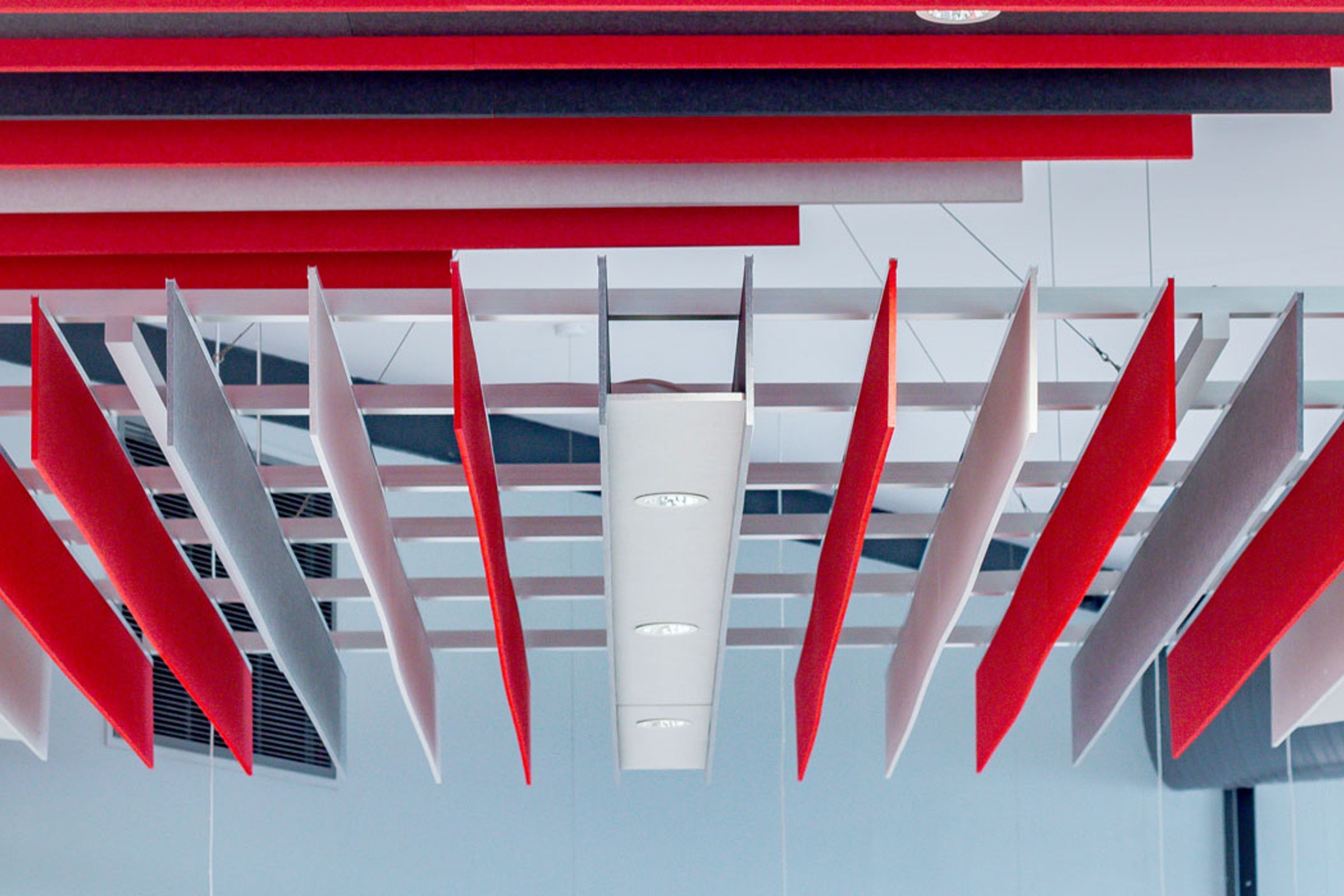 Custom Frontier™ Acoustic Fins in Ironbank, Savoye and Flatiron