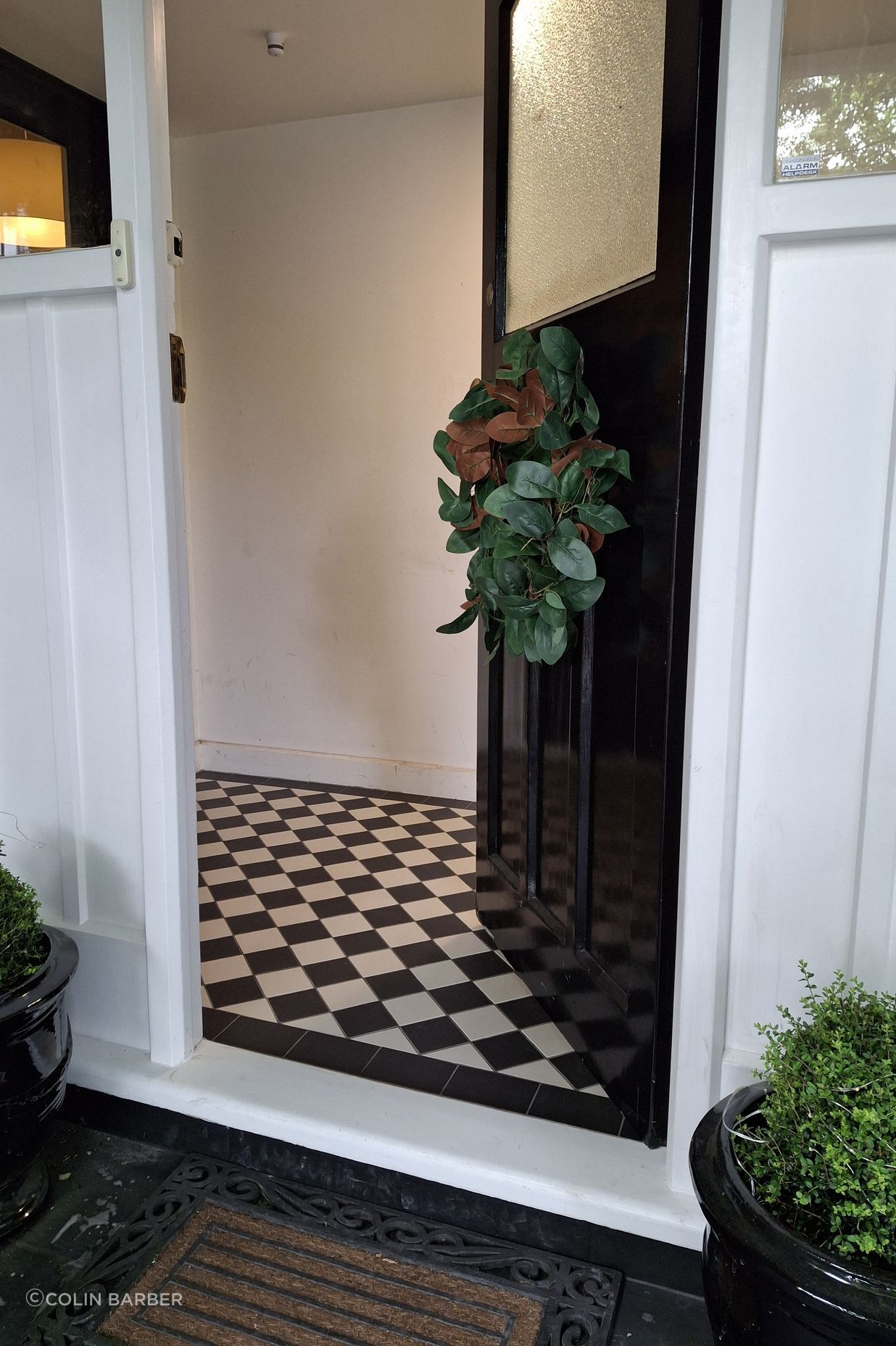 Winckelmans Tiles set on angle giving a classic look to this entrance porch