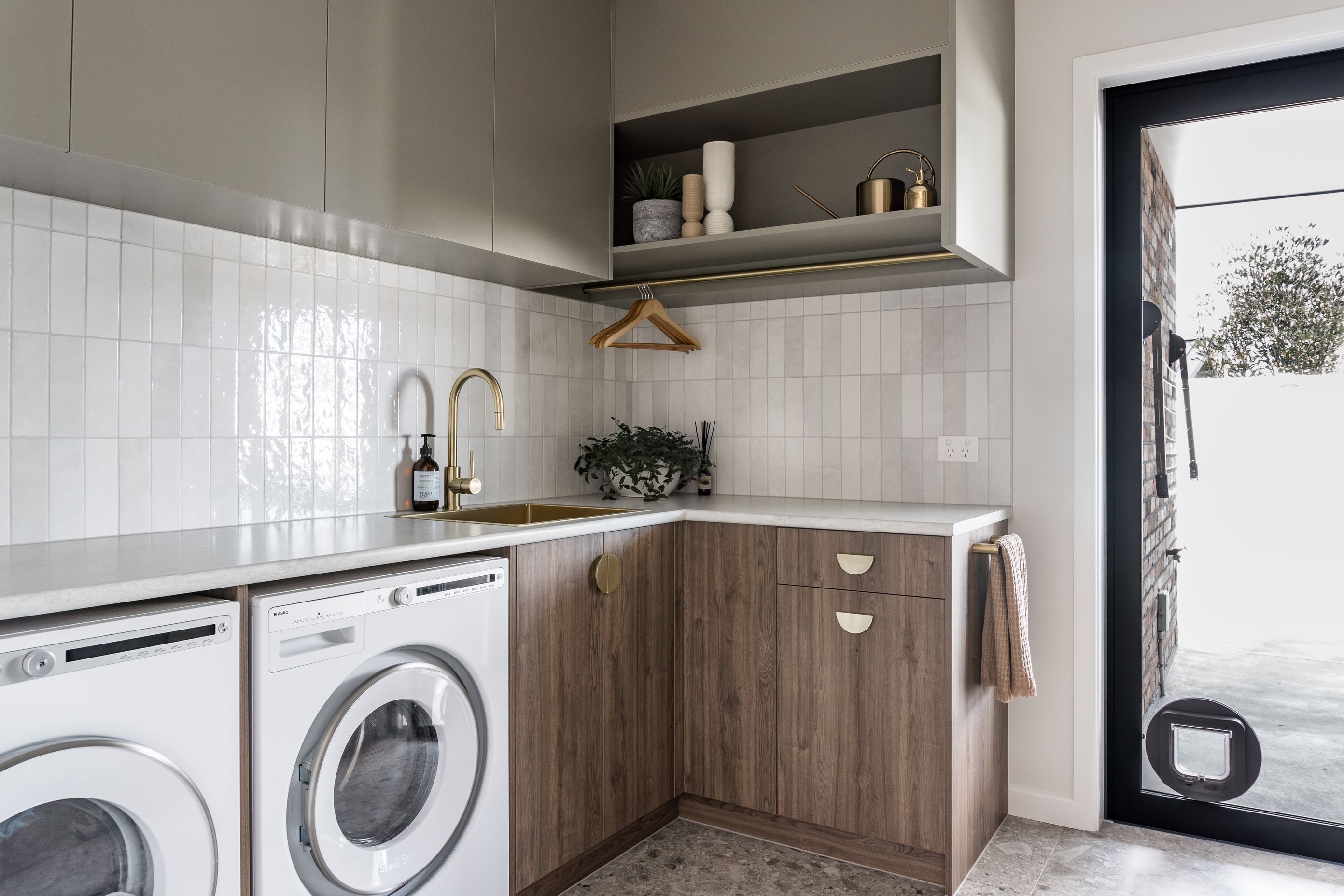 Bestwood Melamine, Vinatge Ash in Wilderness Finish. Design by Hannah Farrant, White Wood Homes Cambridge.