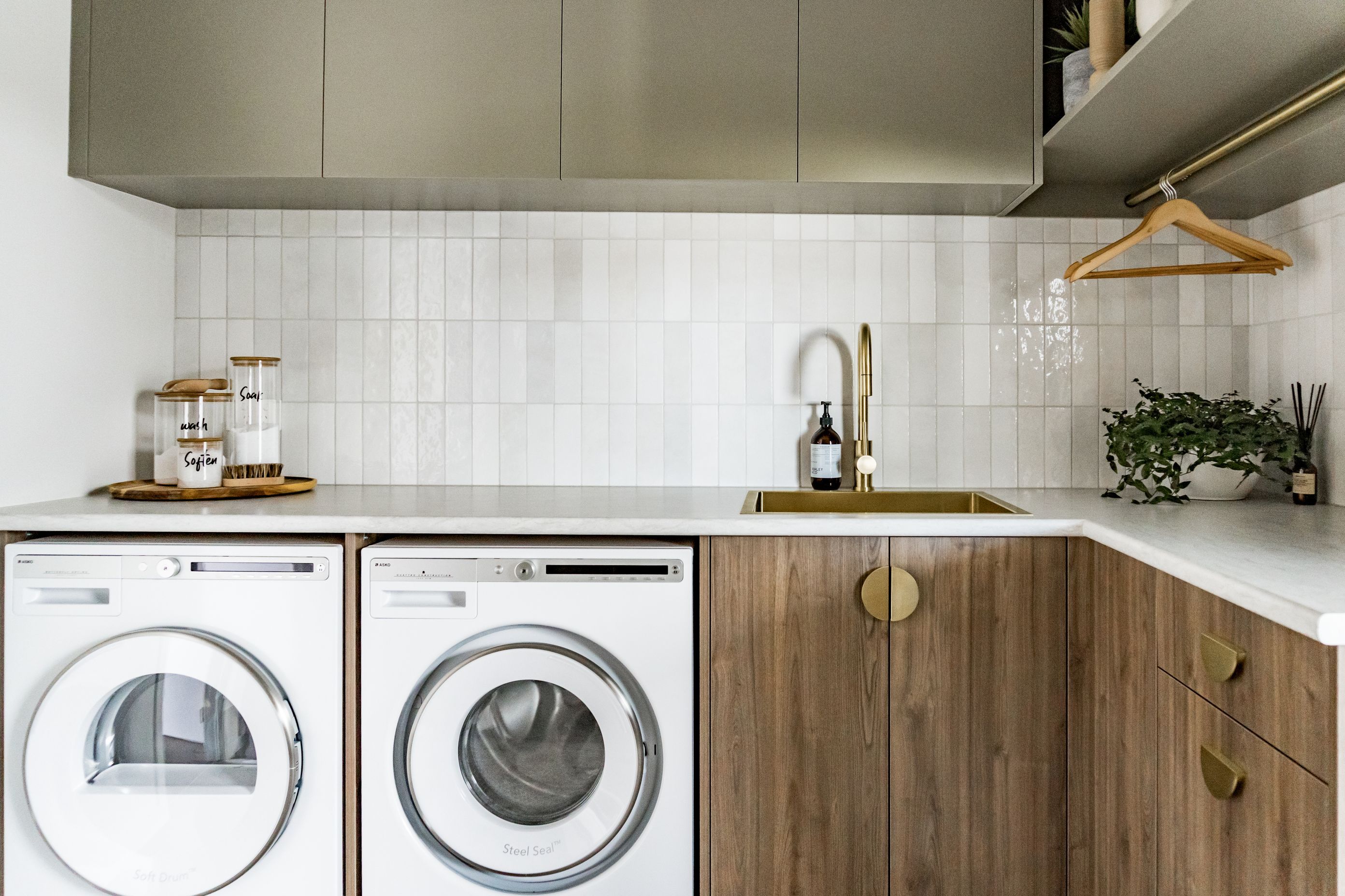 Bestwood Melamine, Vinatge Ash in Wilderness Finish. Design by Hannah Farrant, White Wood Homes Cambridge.