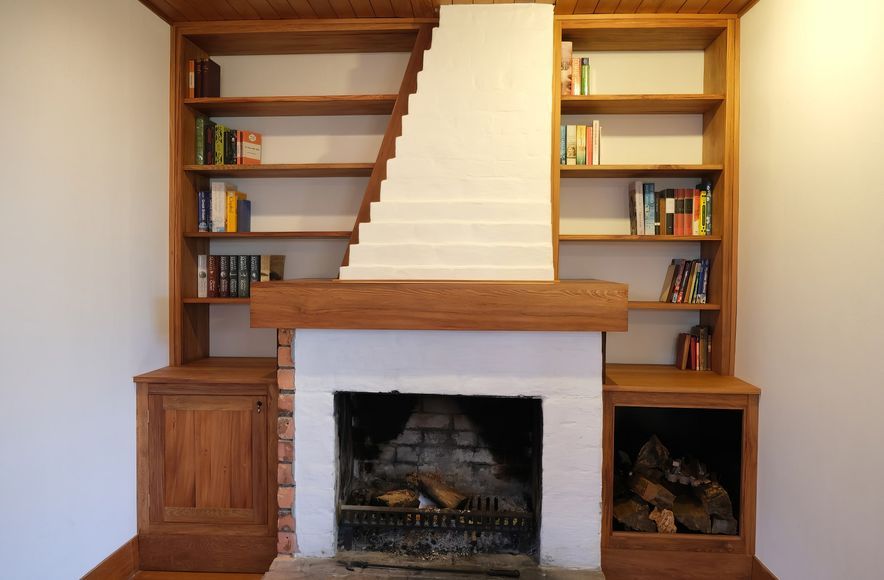 Rimu Bookcase and Mantel