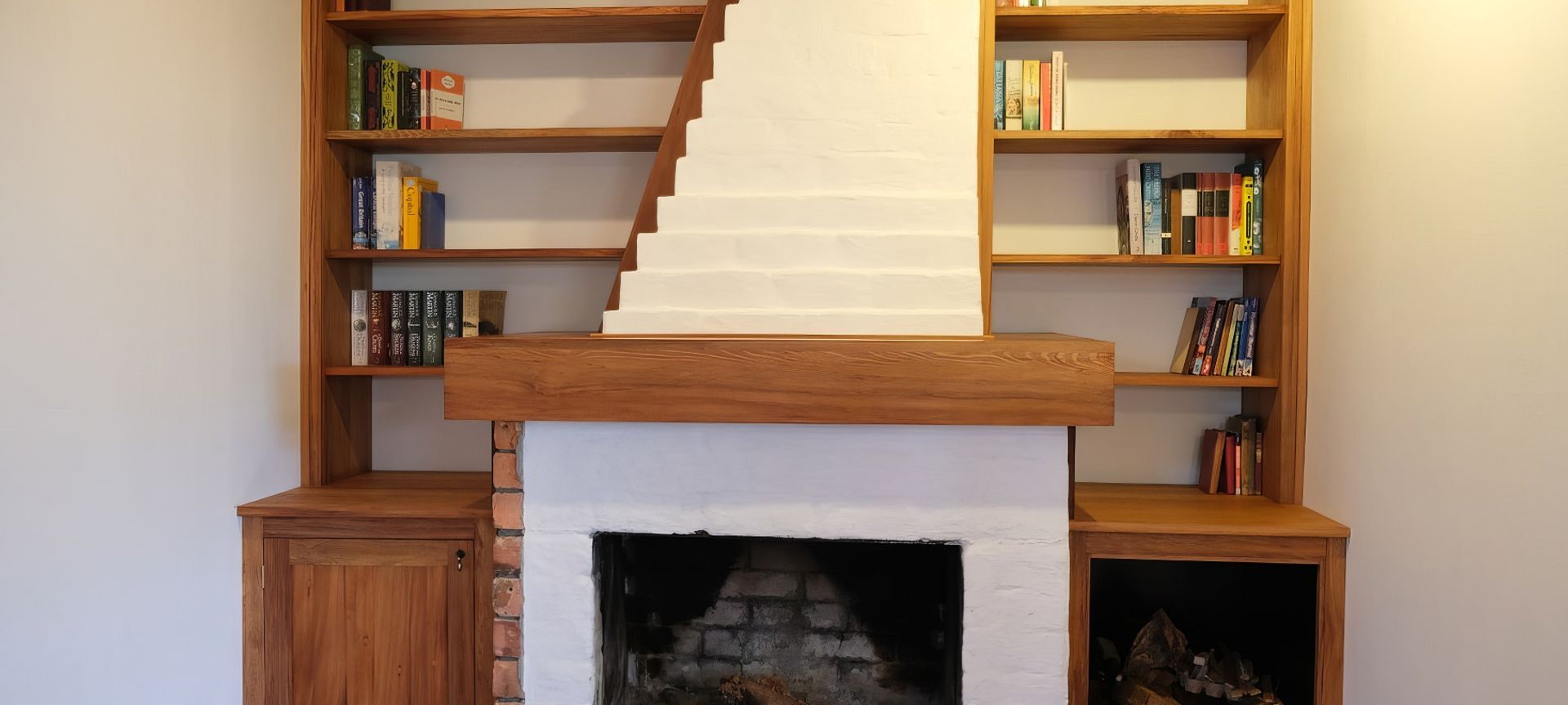 Rimu Bookcase and Mantel banner