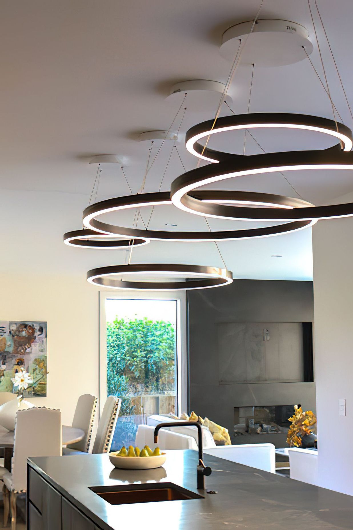 Halo LED Pendant Lights at Remuera Home