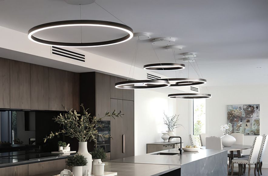 Halo LED Pendant Lights at Remuera Home